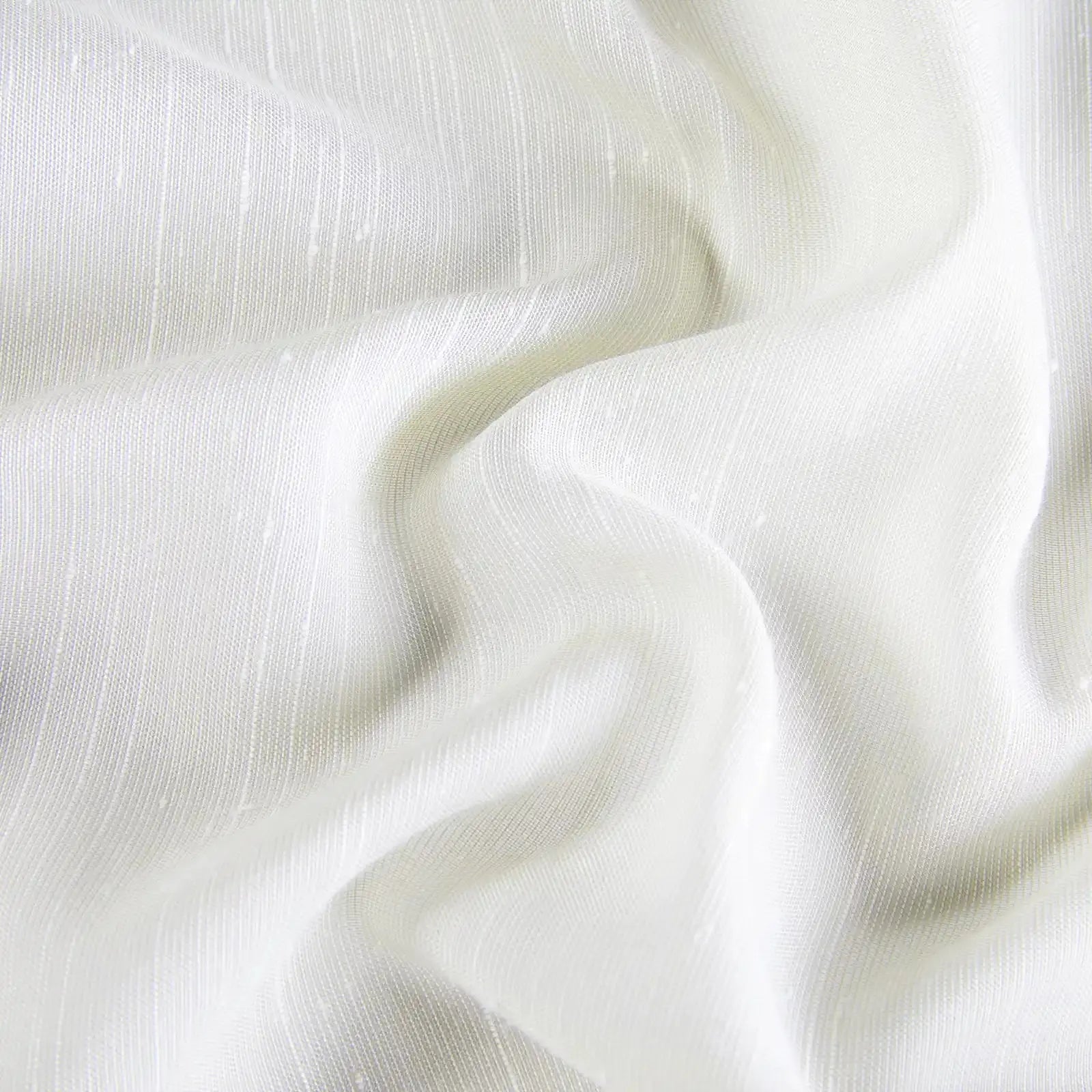 Florida Embossed White Semi-Sheer Pleated Curtains - Elegant Window Treatment for Living Room & Bedroom