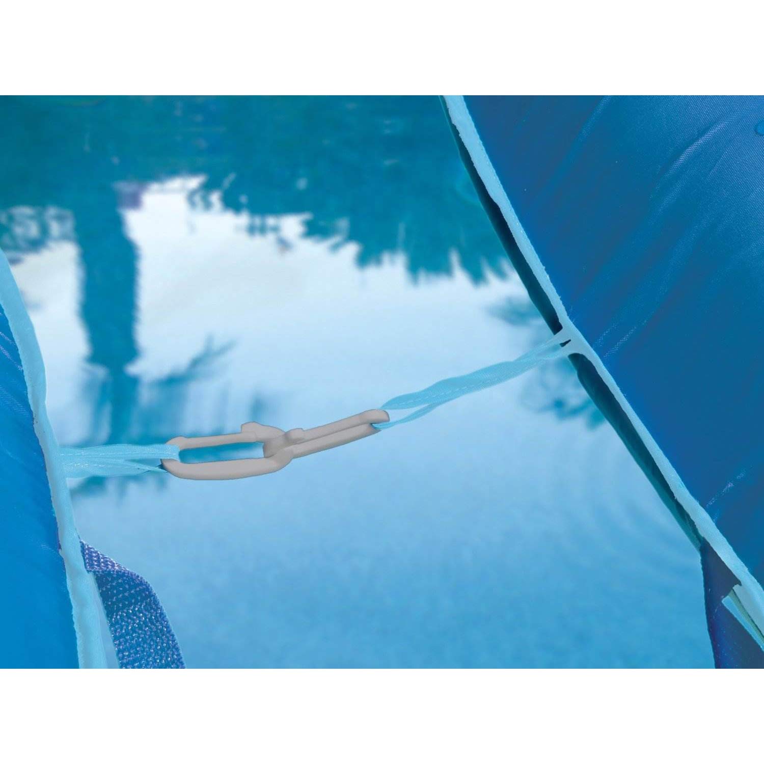 Kelsyus Inflatable Floating Pool Lounger Chair - 2 Pack Blue with Cup Holder & Clips - Perfect for Relaxing in Swimming Pools, Lakes, and Beaches