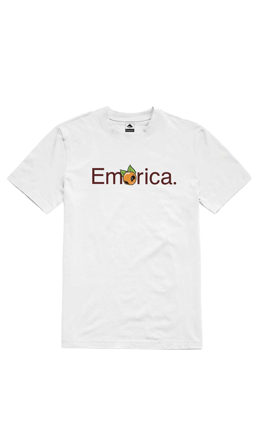 Emerica Pure OJ Men's Graphic T-Shirt - White Cotton Streetwear Tee for Skateboarding & Casual Wear