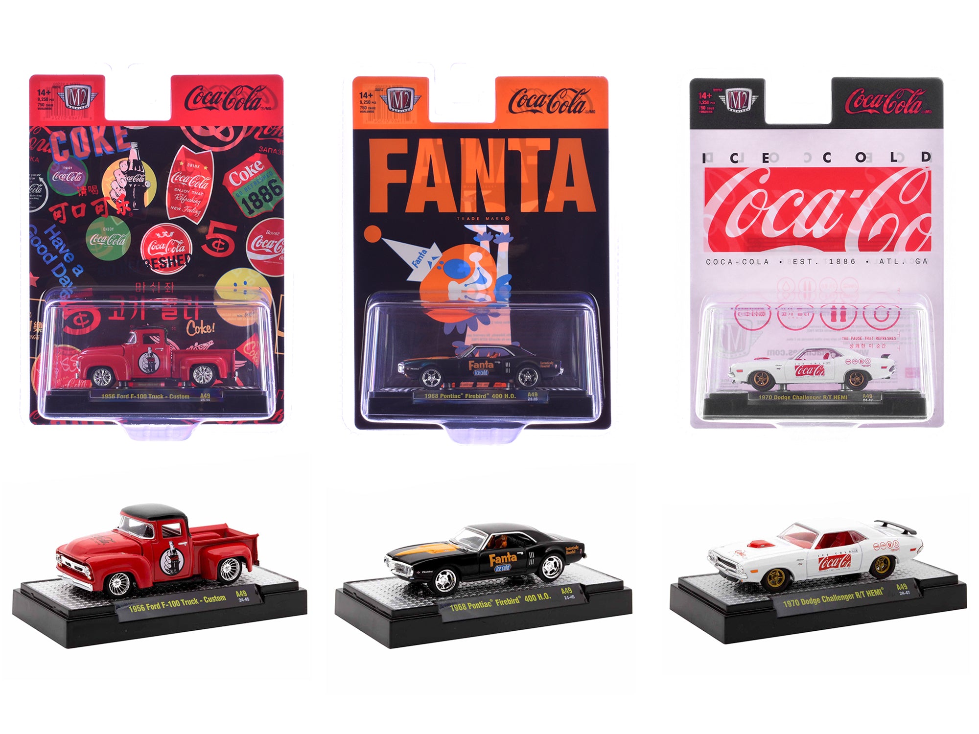 Limited Edition M2 Machines 1/64 Diecast Model Cars - Sodas Set of 3 (Release 49, Only 10000 Worldwide) - Perfect for Collectors, Display & Gift Giving