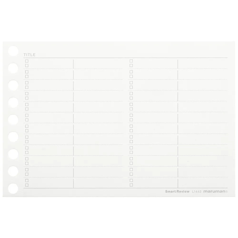 Maruman Write Easy Smart Review Mini Loose Leaf Notebook - Portable Spiral Notepad for Study Notes, Work Journal & Meeting Memos - Perfect for Students, Professionals & Office Use