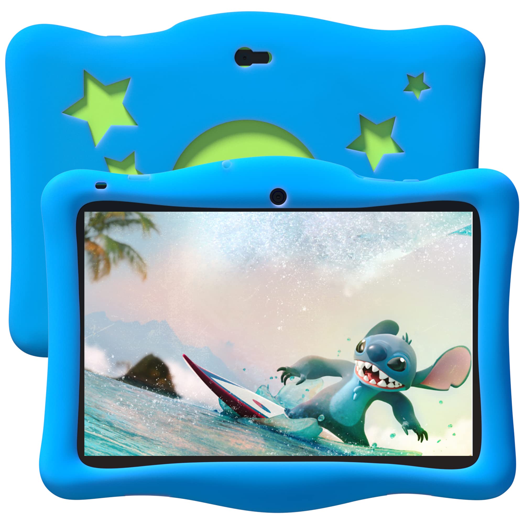 SGIN 10 Inch Android 12 Kids Tablet - 2GB RAM 32GB Storage with Protective Case | Parental Control, Educational Games, Dual Camera, Bluetooth & WiFi (Blue) | Perfect for Learning, Entertainment & Travel