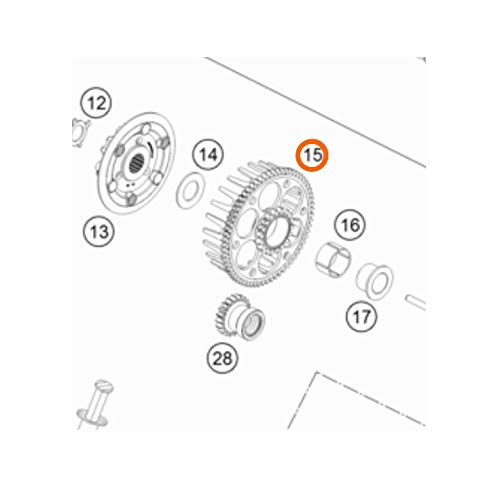 Original OEM Clutch Basket for KTM 85 SX 2019-2020 - Part #47232001164 - Perfect for Off-Road Racing & Motocross Performance Upgrades