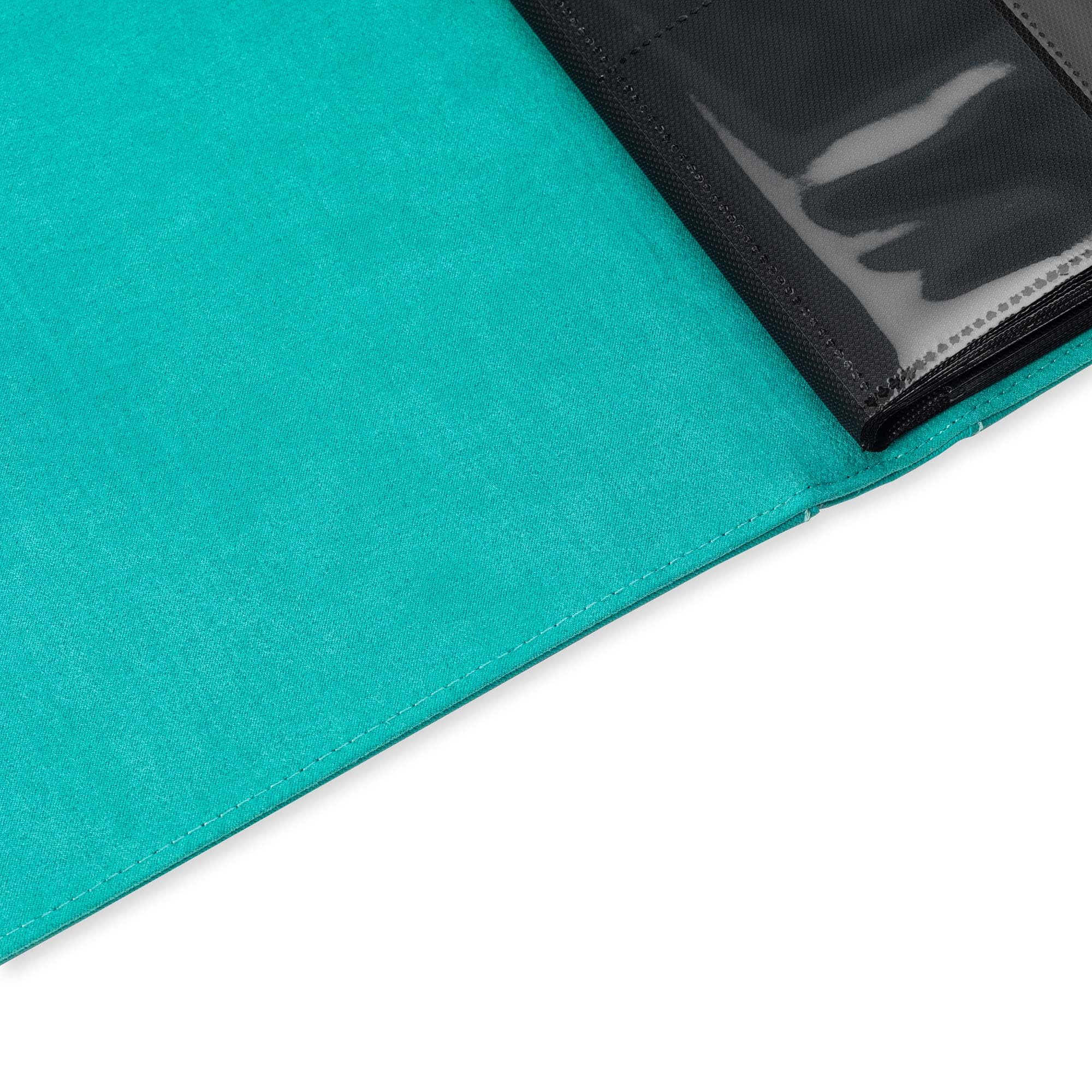 Vault X Premium Exo-Tec Strap Binder - 9 Pocket Trading Card Album with 360 Side Loading Pockets - Secure TCG Card Holder for Pokemon, MTG & Sports Cards (Teal) - Perfect for Collectors, Tournaments & Storage
