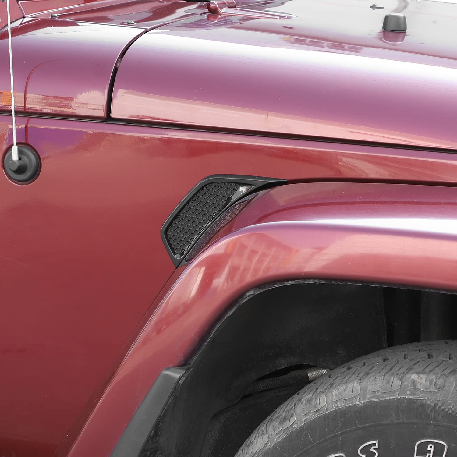 CheroCar Jeep JK Wheel Eyebrow & AC Vent Cover Trim for Jeep Wrangler JK 2007-2017 | Stylish Exterior Decoration & Protection for Off-Road Adventures