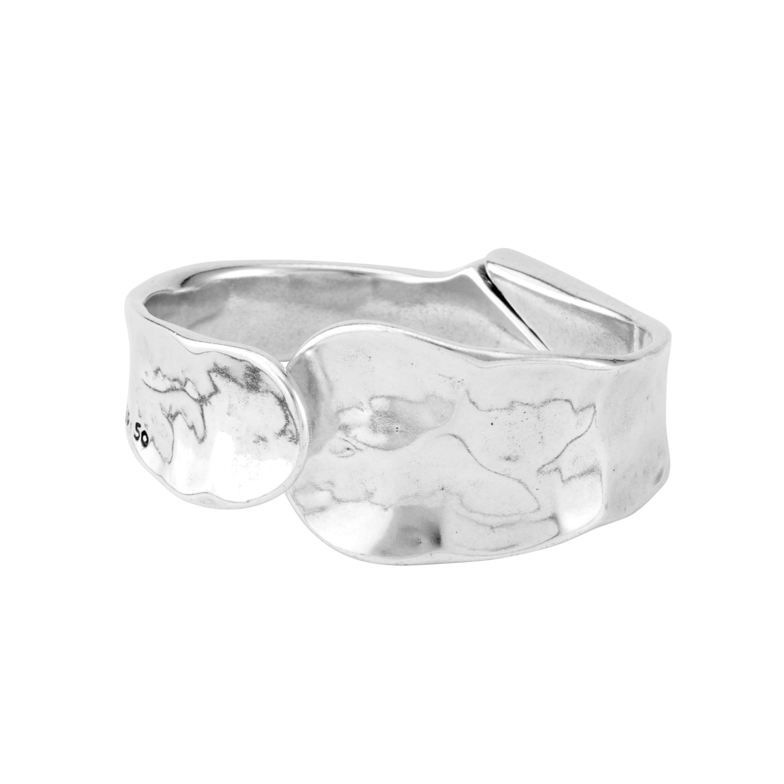 UNOde50 OLAS Sterling Silver-Plated Rigid Cuff Bracelet for Women - Elegant Jewelry Gift for Birthday, Anniversary & Special Occasions