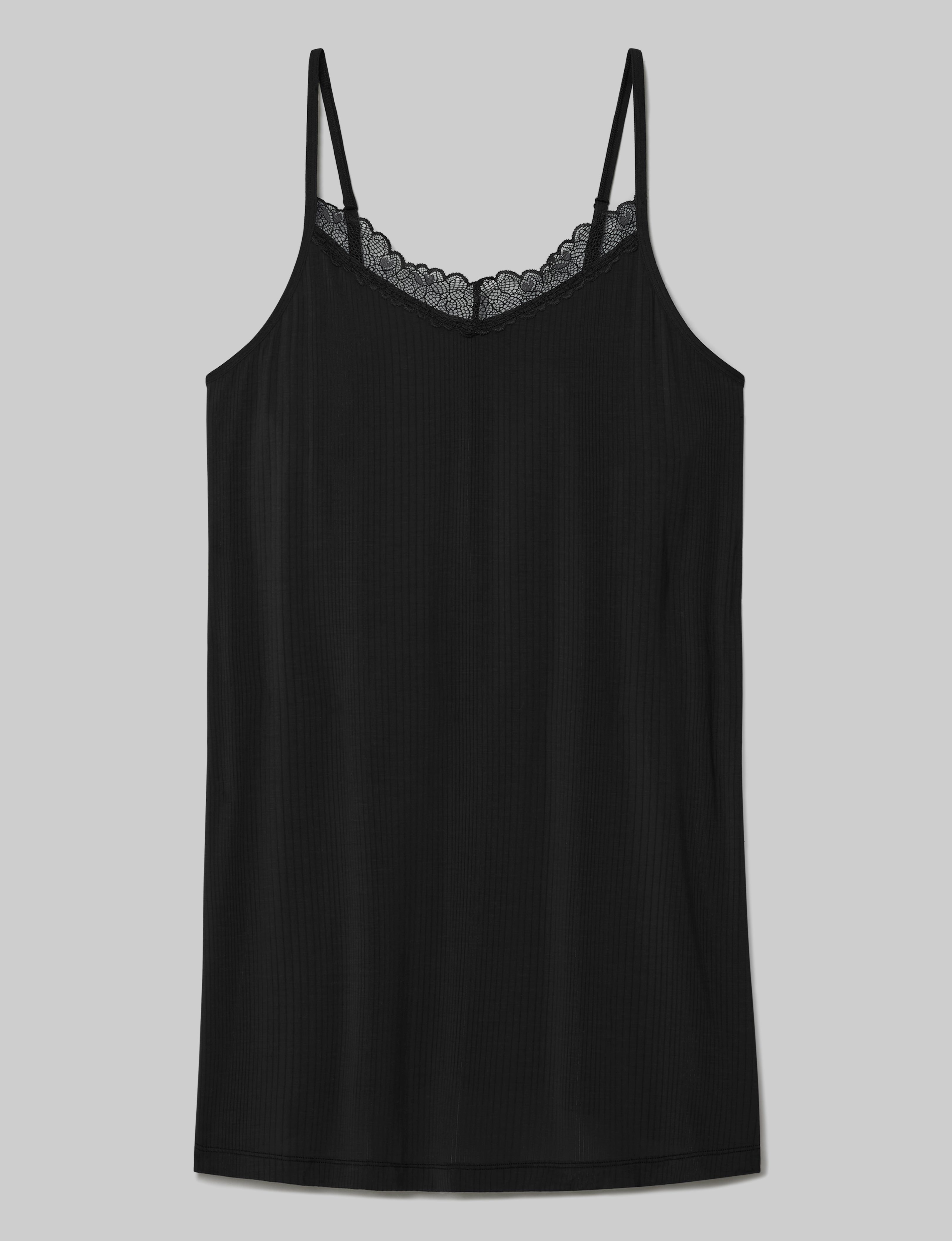 Women's Second Skin Luxe Rib Lace Chemise - Soft Stretch Nightgown for Sleep & Intimate Moments | Perfect Valentine's Gift & Bridal Lingerie
