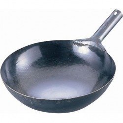 Yamada One-Handed Iron Wok - 42cm (1.2mm Thick) - Japanese Import - Perfect for Stir-Frying & Asian Cooking - ATY9142