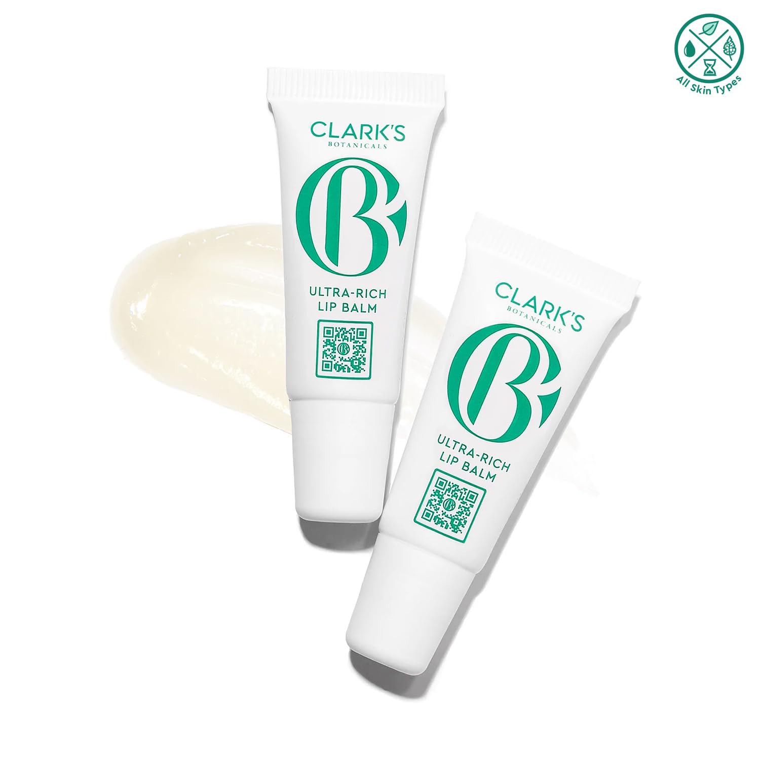 Clark's Botanicals Deep Moisture Mask & Ultra Rich Lip Balm Set - Hydrating Skincare Duo for Dry Skin, Redness Relief & Collagen Boost (1.7oz Mask + 0.14oz Lip Balm x2) - Perfect for Nighttime Routine & Winter Skin Care