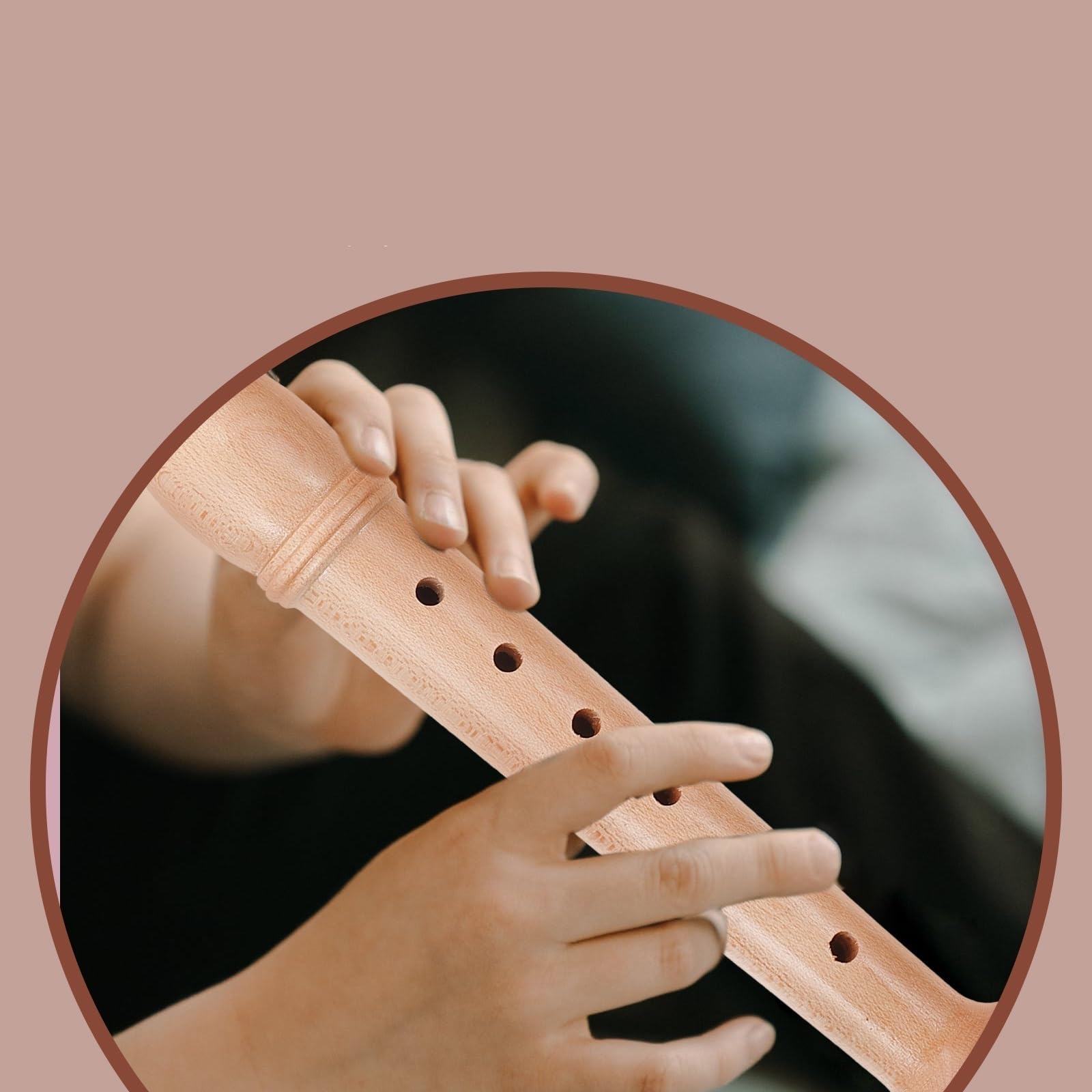 Wooden Recorder Saxophone for Music Students - Professional Wind Instrument for Beginners & Practice - Perfect for School Bands, Home Practice & Music Classes
