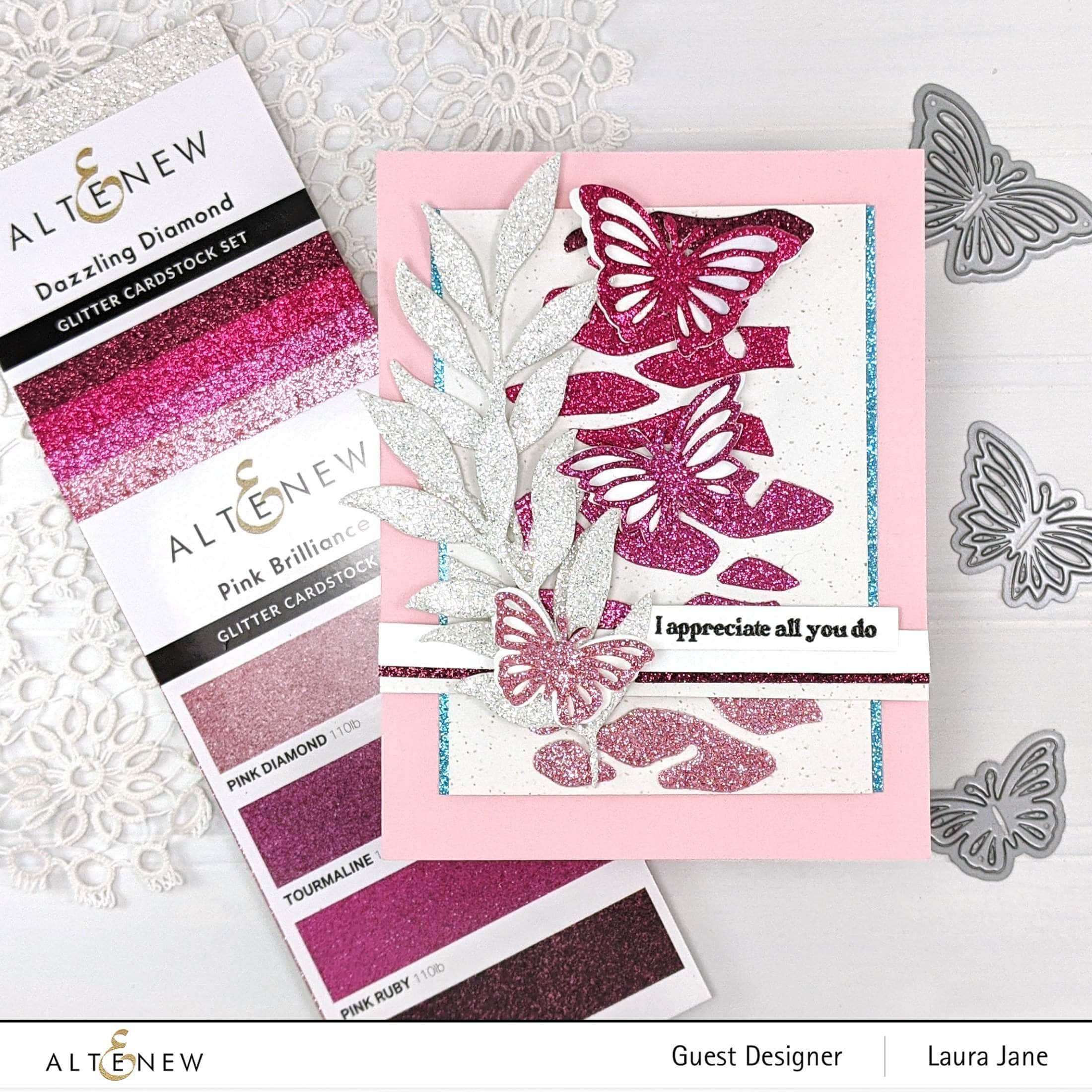 Glitter Cardstock Paper Set - Dazzling Diamond Pattern for Scrapbooking, Card Making & DIY Crafts - 50 Sheets Premium Metallic Card Stock for Invitations, Greeting Cards, Party Decorations