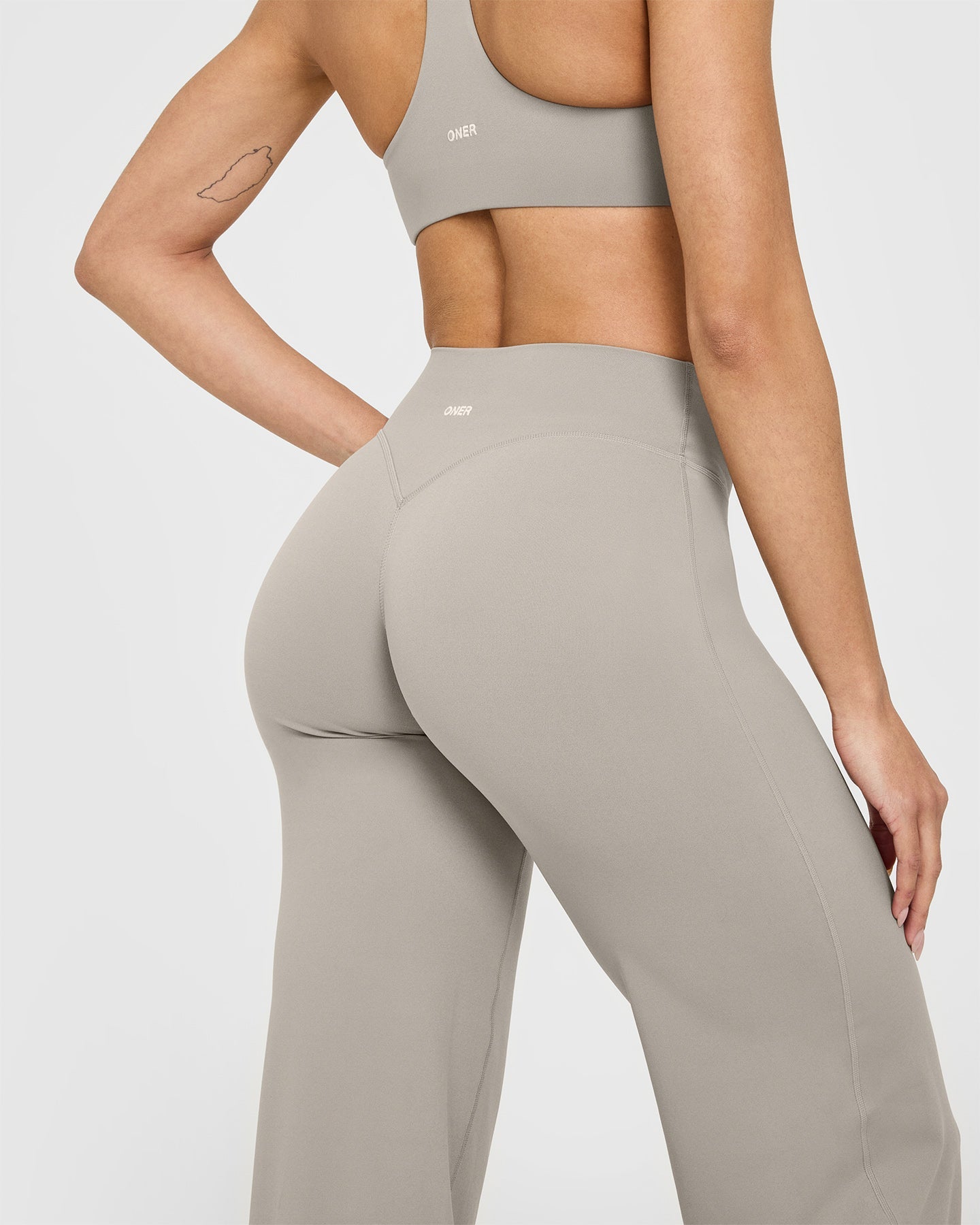 SoftMotion™ Straight Leg Yoga Pants for Women - Comfortable High-Waisted Workout Leggings in Warm Sand | Perfect for Yoga, Gym, Running & Lounge Wear