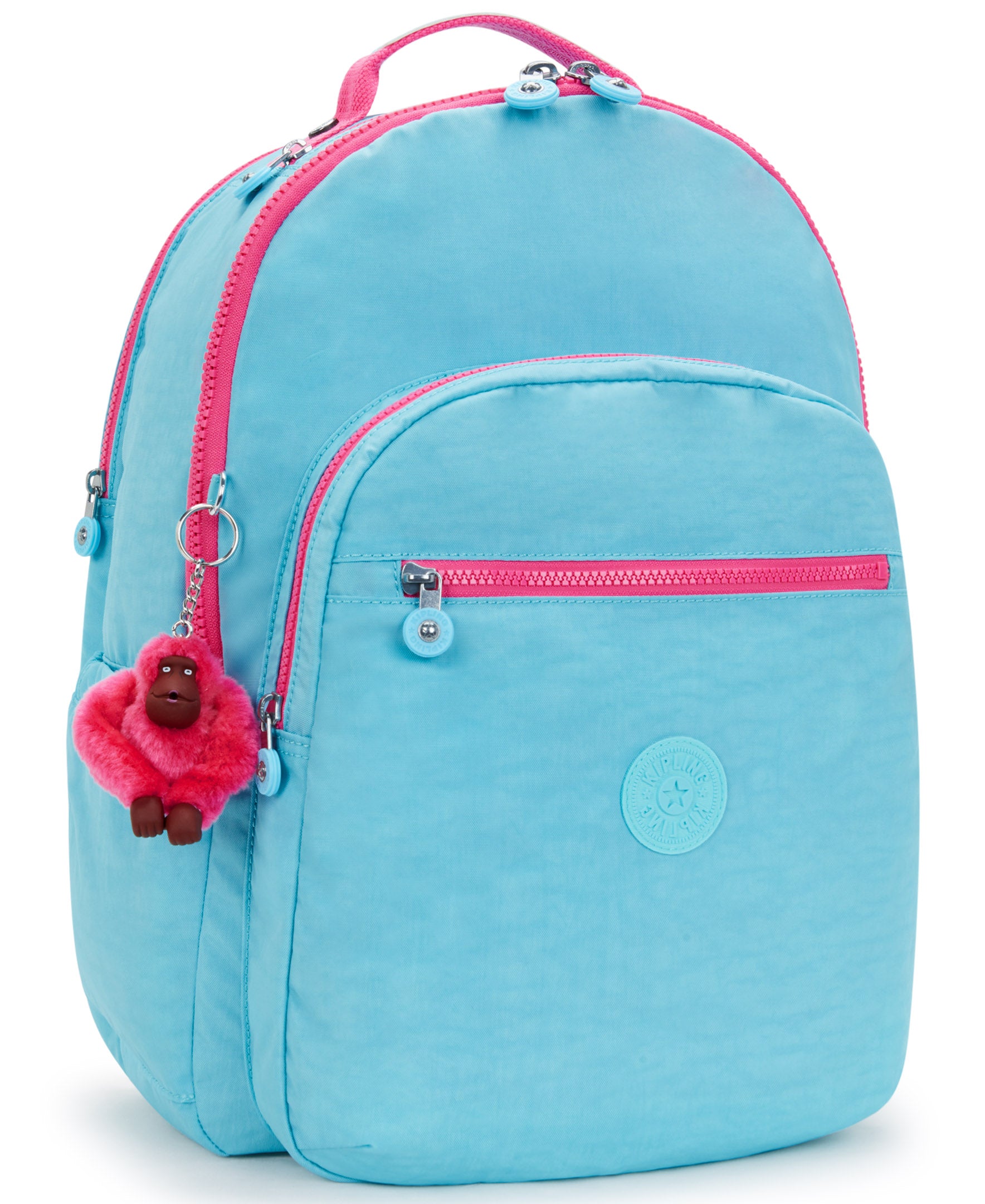 Kipling Seoul Extra Large 17 Inch Laptop Backpack - Blue Sea Combo | Water-Resistant Travel & Work Backpack for Men & Women | Perfect for Commuting, Business Trips & College Students