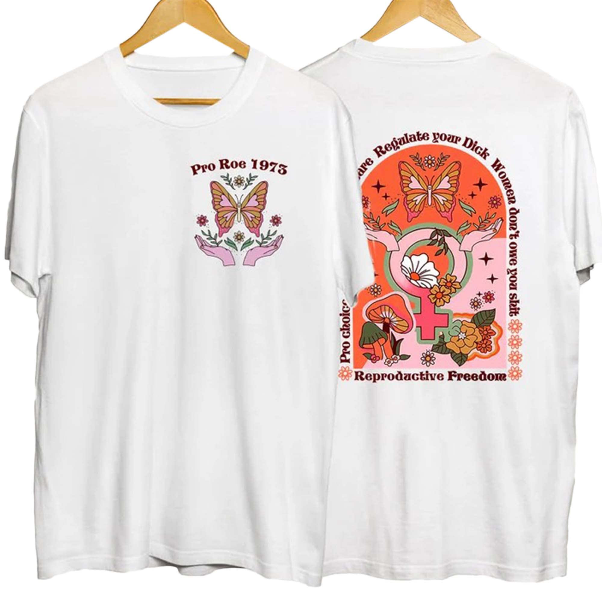 Pro Roe 1975 Feminist T-Shirt for Women - Reproductive Rights & Freedom Apparel - Perfect for Protests, Rallies & Women's Rights Events