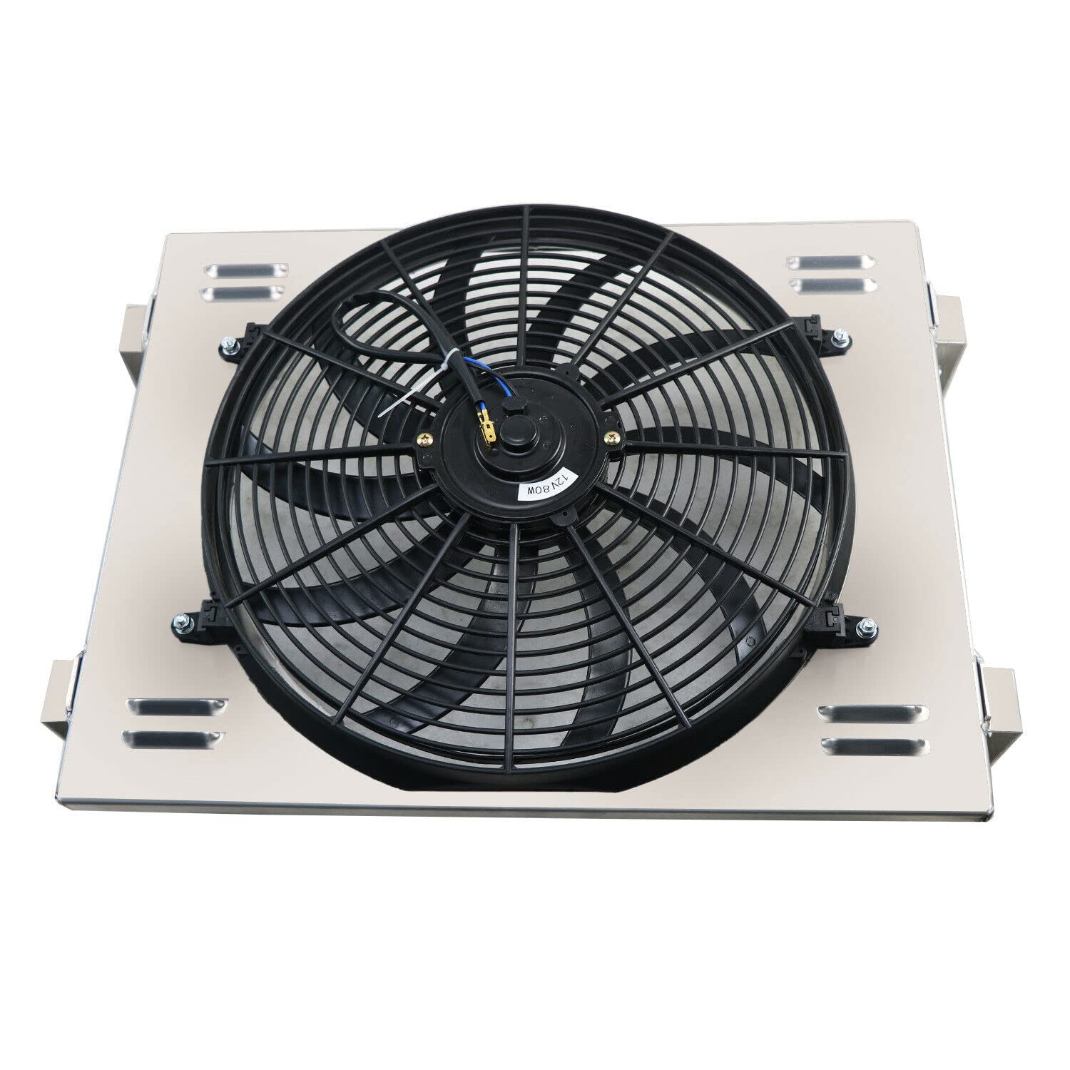 Aluminum 4 Row Radiator Shroud & Fan Kit for 1955-1957 Chevy Bel Air 3.8L 3.9L 4.3L 4.6L L6 V8 - Perfect Cooling Upgrade for Classic Car Restoration & Hot Rod Builds