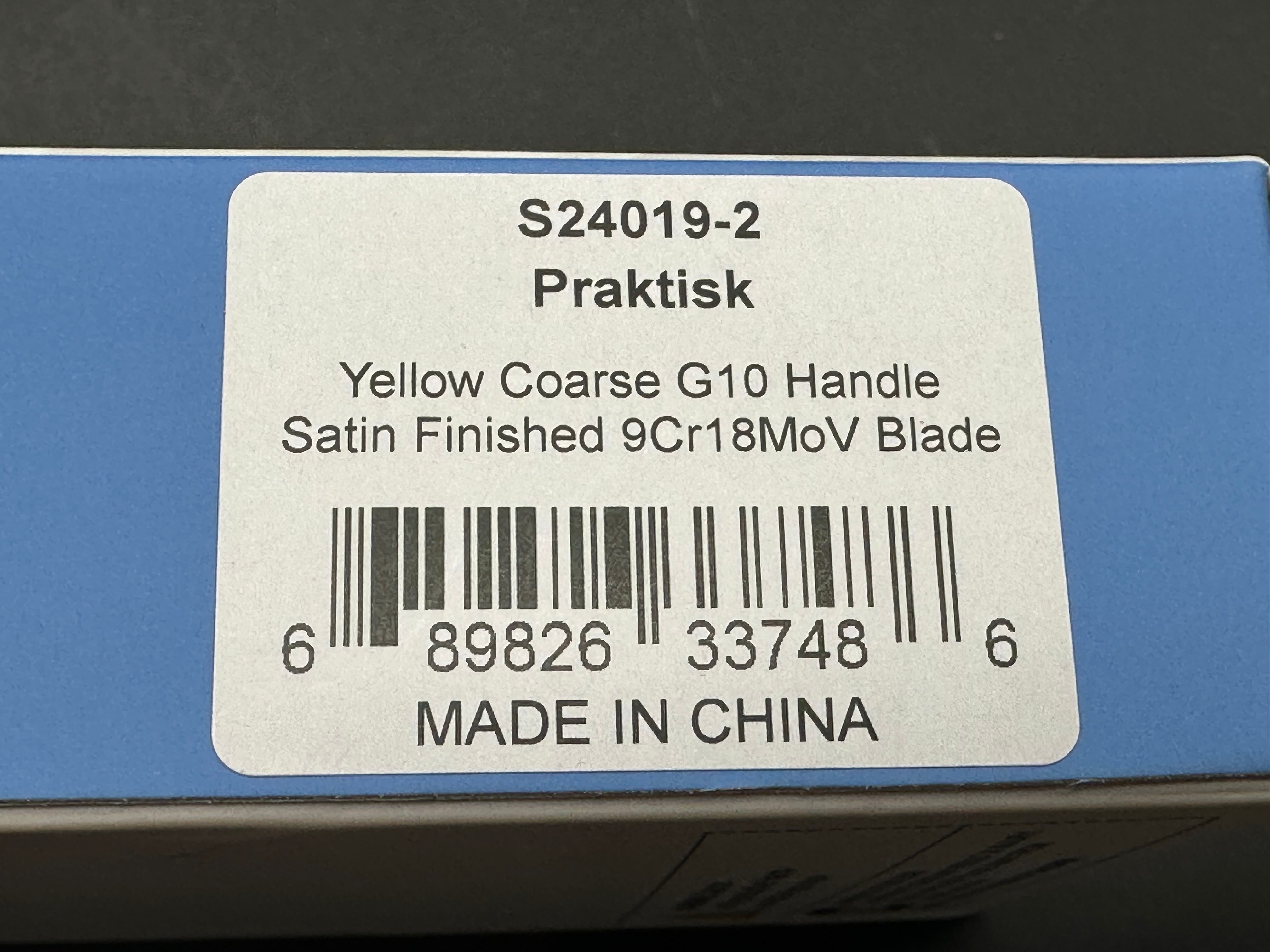 SENCUT PRAKTISK Folding Pocket Knife - Yellow G10 Handle, 9CR18MOV Stainless Steel Blade - EDC, Camping, Hiking & Outdoor Survival Tool