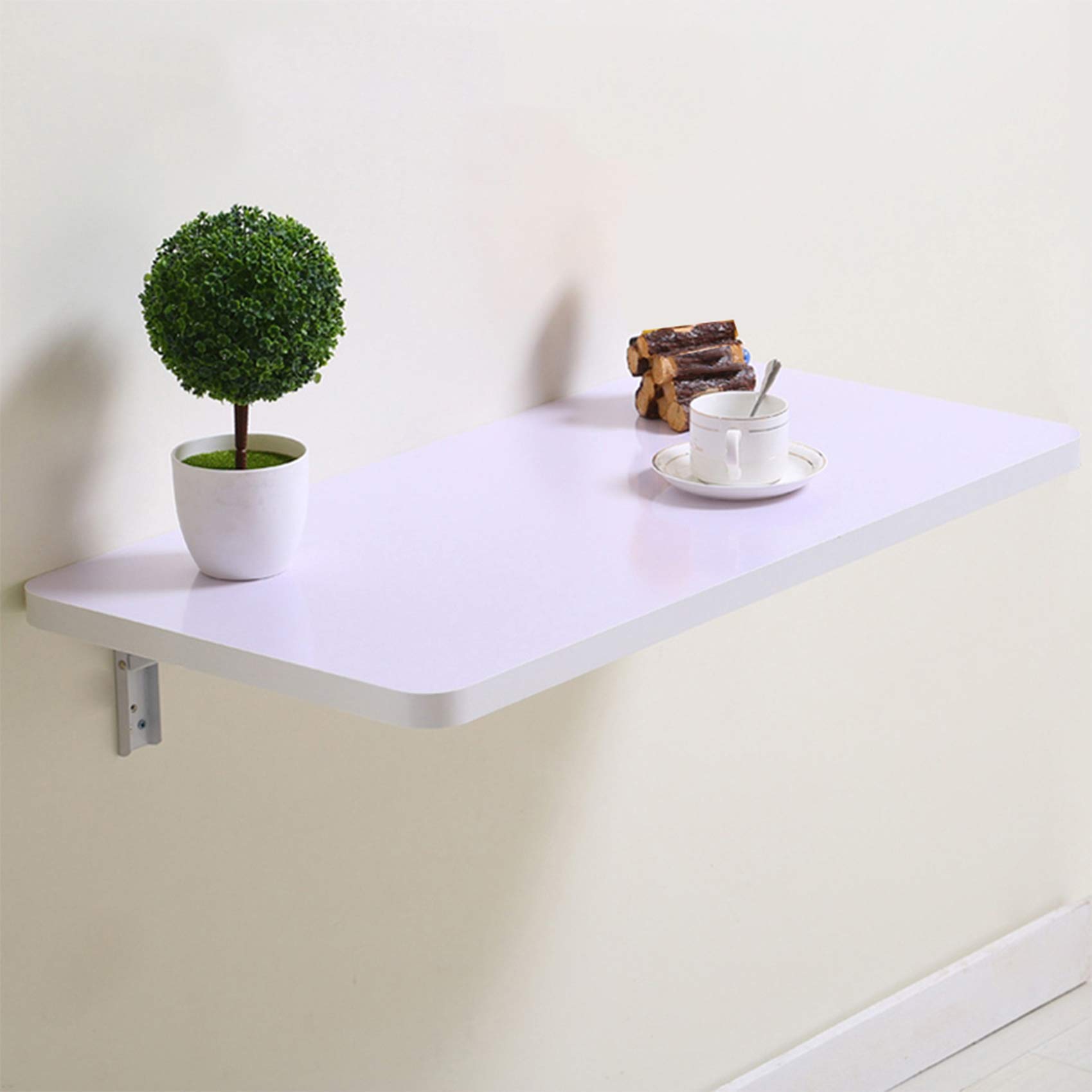 XYSQWZ Wall-Mounted Drop-Leaf Folding Table - Space-Saving Wooden Kids Desk for Kitchen, Dining, Home Office & Workstation - Perfect for Small Spaces, Apartments & Multi-Purpose Use