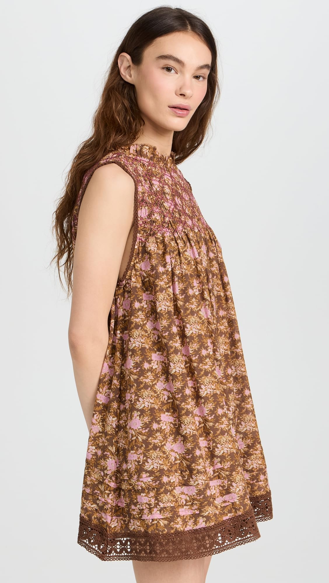 Free People Women's Shea Printed Mini Dress - Floral Boho Summer Dress for Beach, Vacation & Date Night