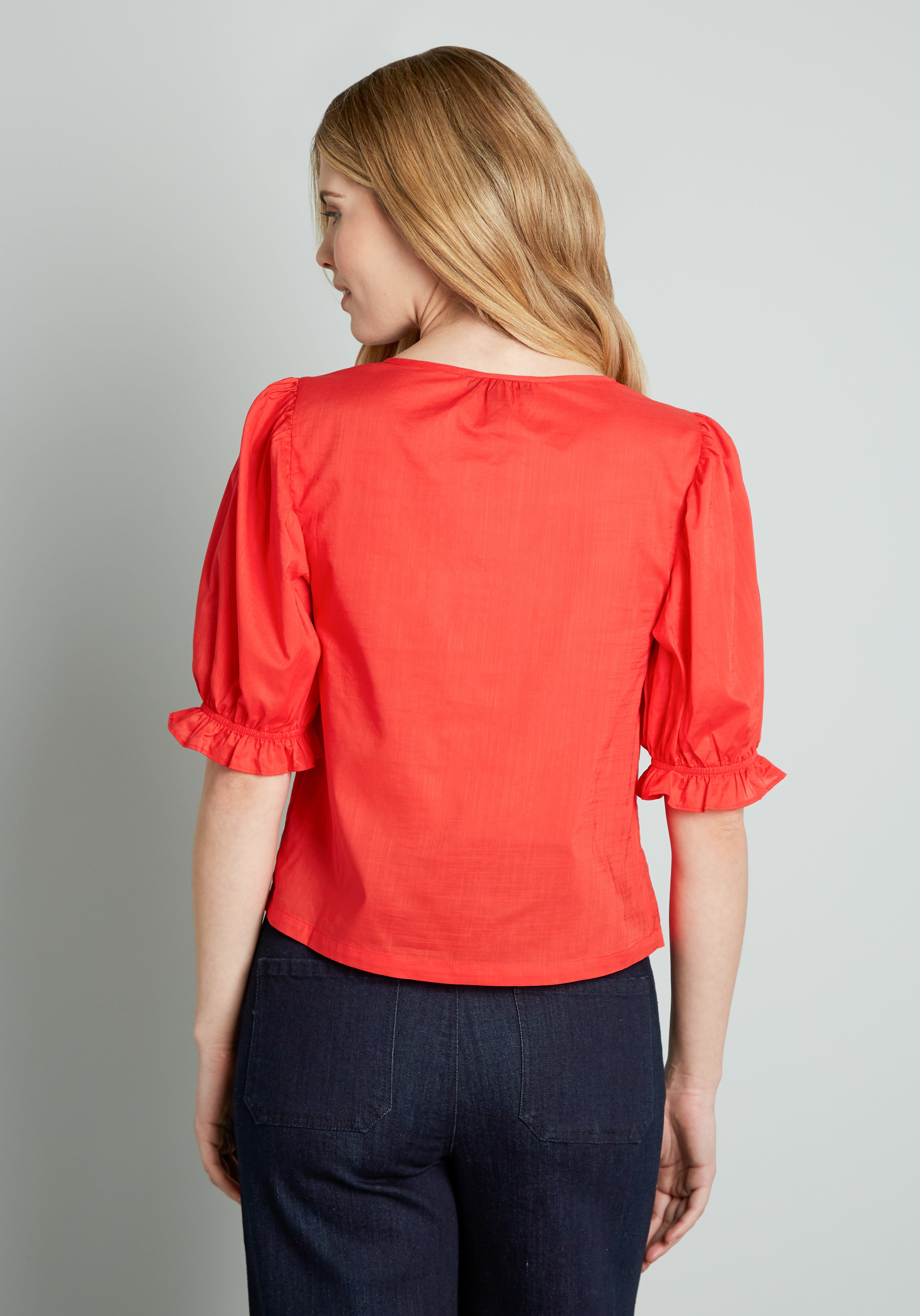 Ladybugs Love Me Blouse - Cute Ladybug Print Women's Top for Casual Wear & Spring Outfits