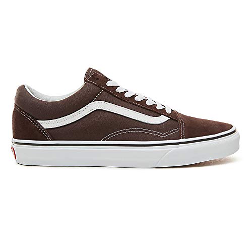 Vans Old Skool Chocolate Brown & White Skate Shoes - Classic Sneakers for Men & Women - Perfect for Skateboarding, Streetwear & Casual Outfits