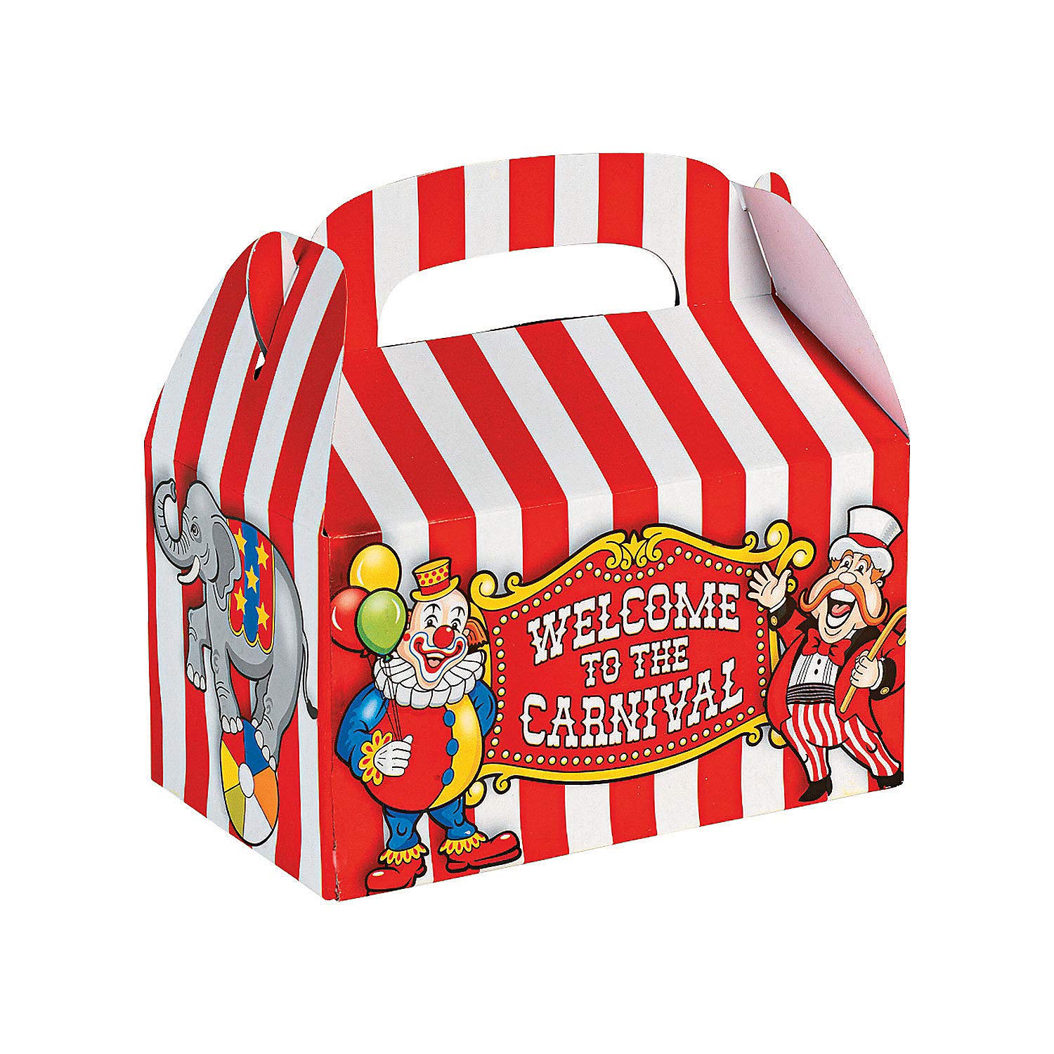Fun Express Circus Big Top Treat Box - 12-Piece Carnival Party Supplies Set for Birthday, VBS, Vacation Bible School Decorations - Perfect for Kids' Events, Classroom Rewards & Themed Celebrations