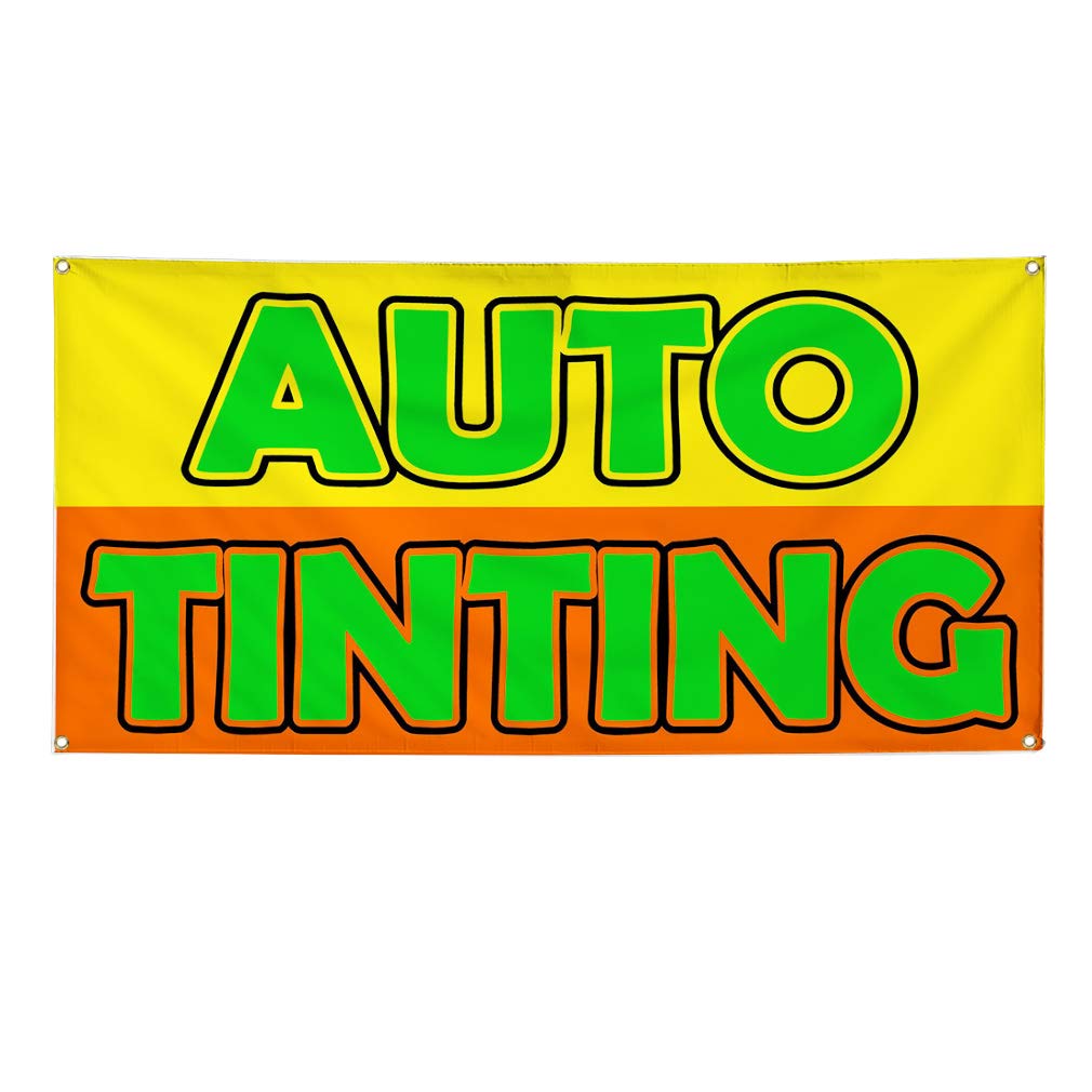 Premium Vinyl Banner - 48x96 Inches, Weatherproof & Durable with 8 Grommets for Easy Hanging | Ideal for Business Signs, Outdoor Advertising, Yard Sales & Industrial Use | Auto Tinting Green for Enhanced Visibility