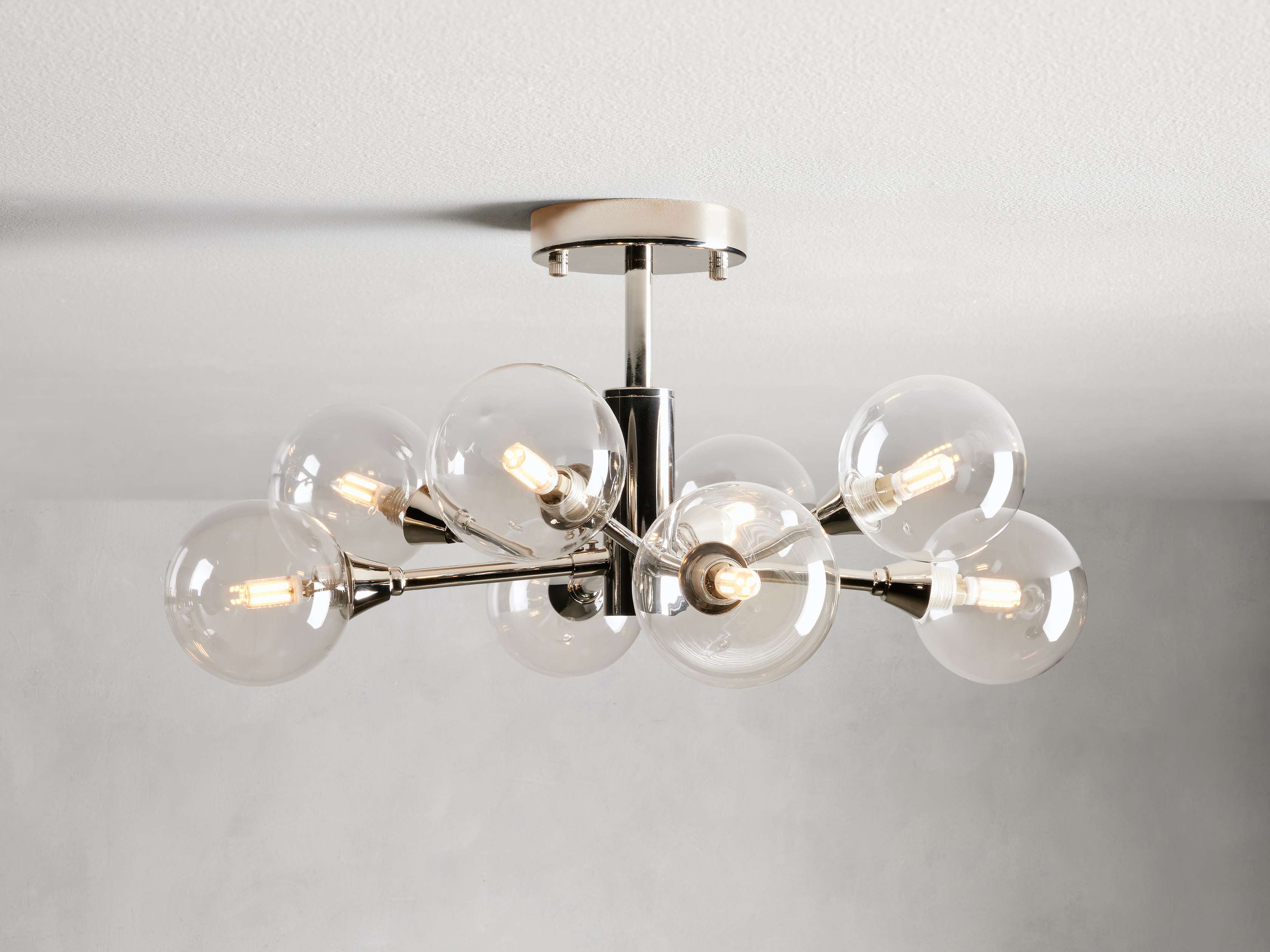 Apollo Flush Mount Ceiling Light - Modern LED Fixture for Bedroom, Living Room & Kitchen - Energy Efficient Indoor Lighting for Home & Office
