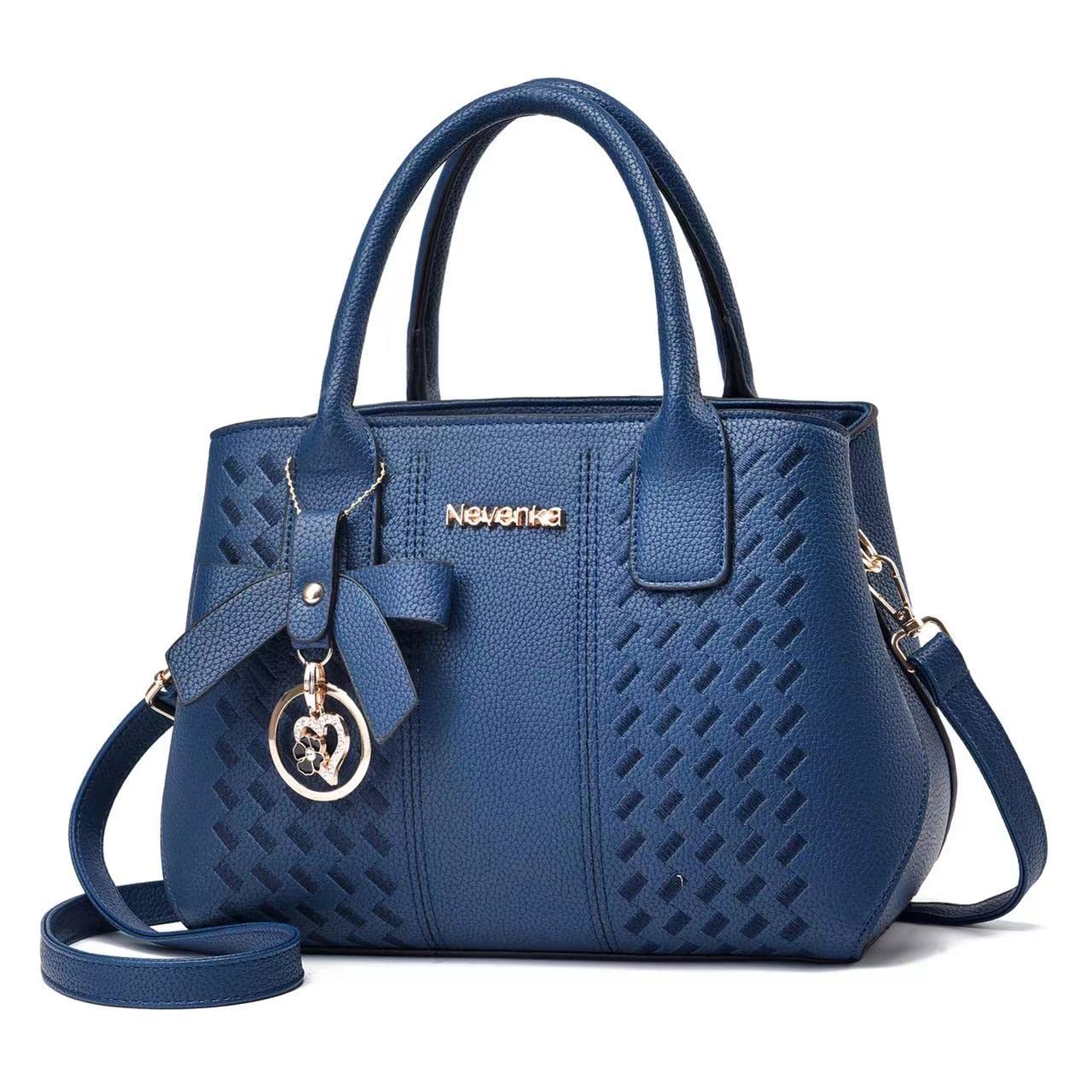 Nevenka Women's Designer Shoulder Bag Satchel Purse - Stylish Blue Handbag for Ladies | Perfect for Work, Travel, and Everyday Use