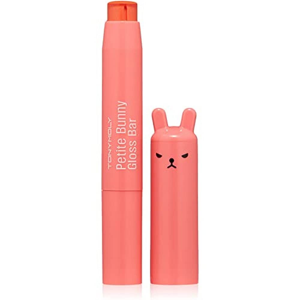 TONYMOLY Petit Bunny Gloss Bar - Korean Moisturizing Lip Crayon with High Shine Glossy Finish | Hydrating Lip Balm for Soft Lips | Perfect for Daily Wear, Makeup Looks & On-The-Go Touch Ups