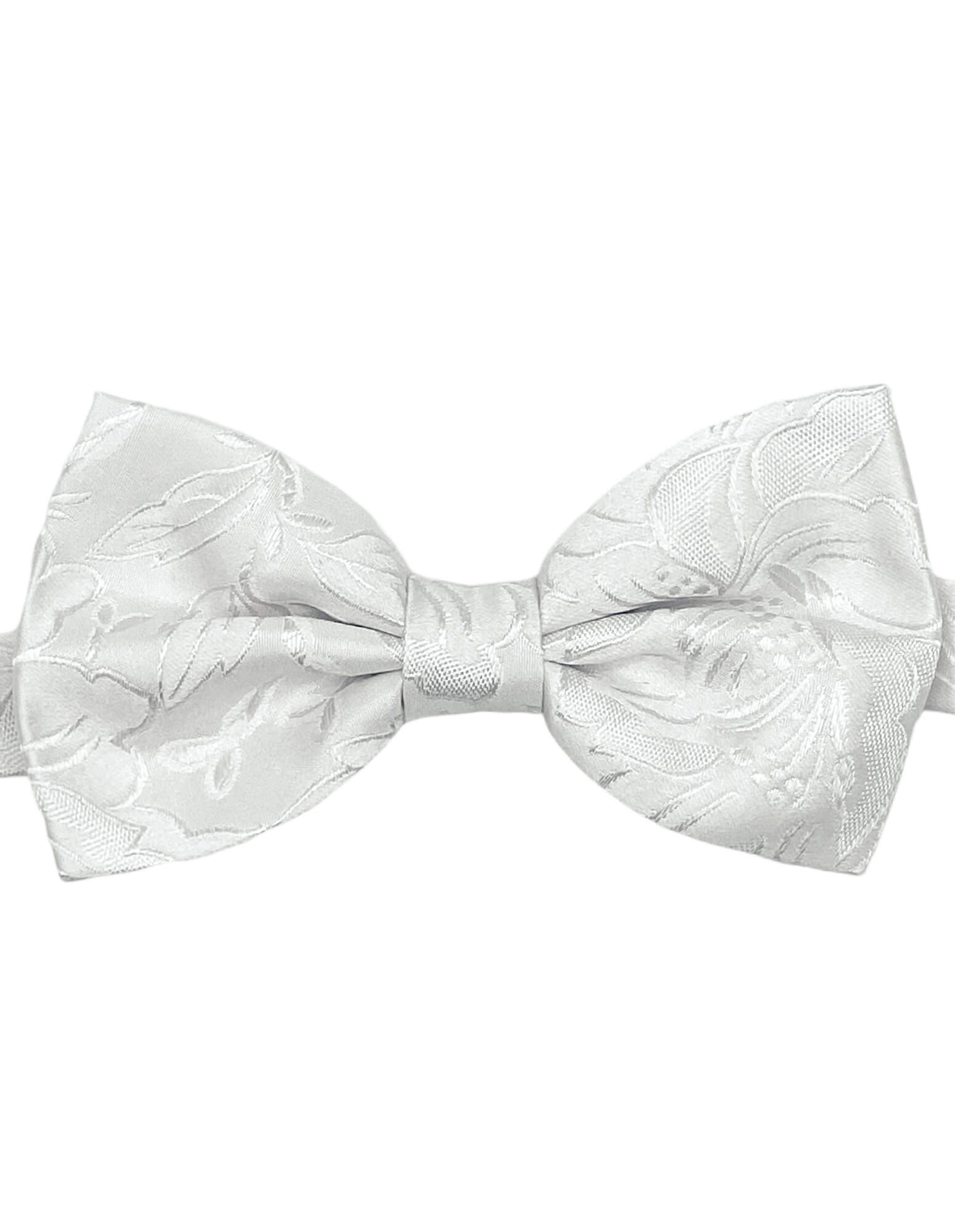 DÉCLIC Fable Bow Tie for Men - Classic White Silk Necktie - Perfect for Weddings, Parties & Formal Events