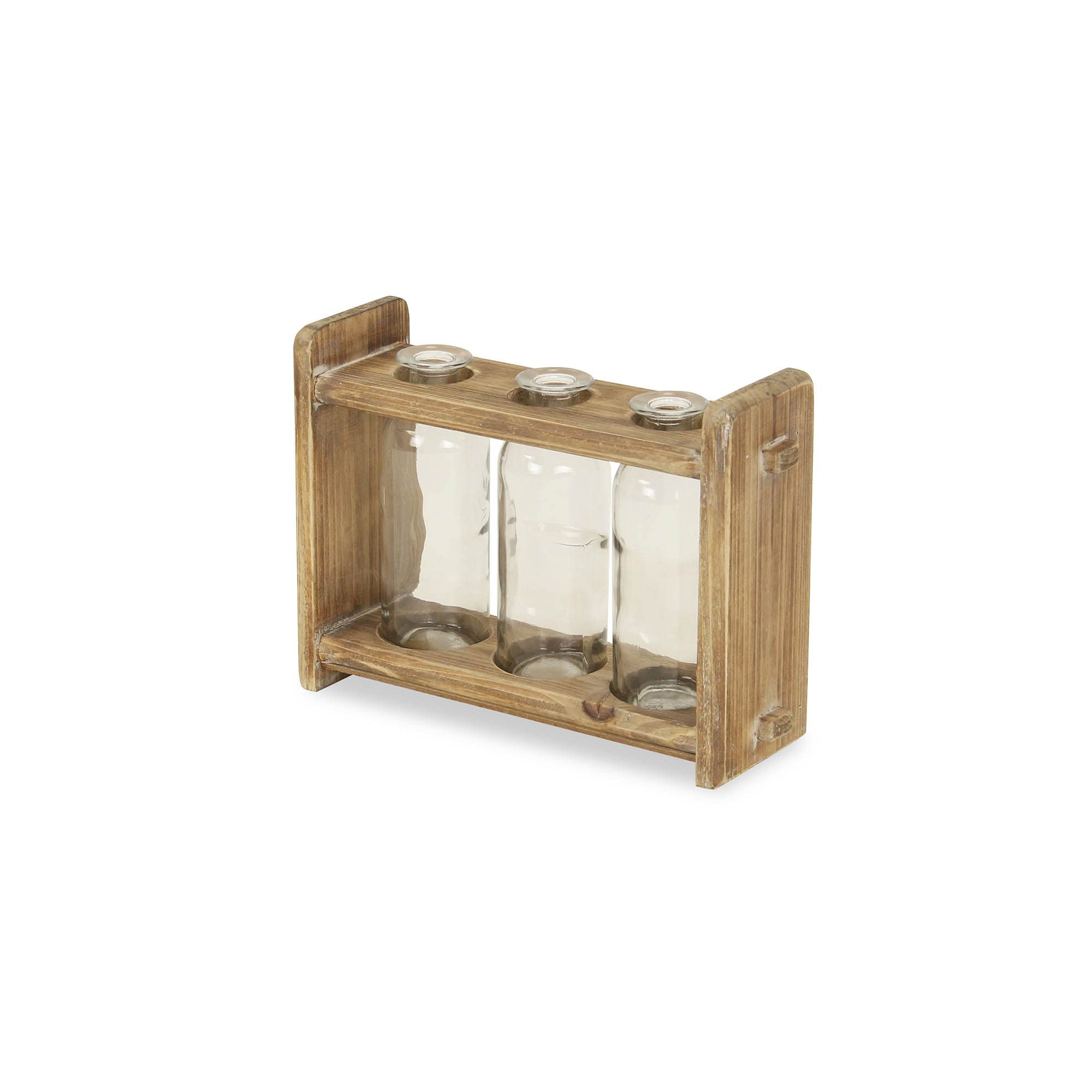 Modern 3-Bottle Wooden Rack Home Decor - Elegant Wine & Liquor Display Shelf for Living Room, Dining Table, Bar Counter Decoration