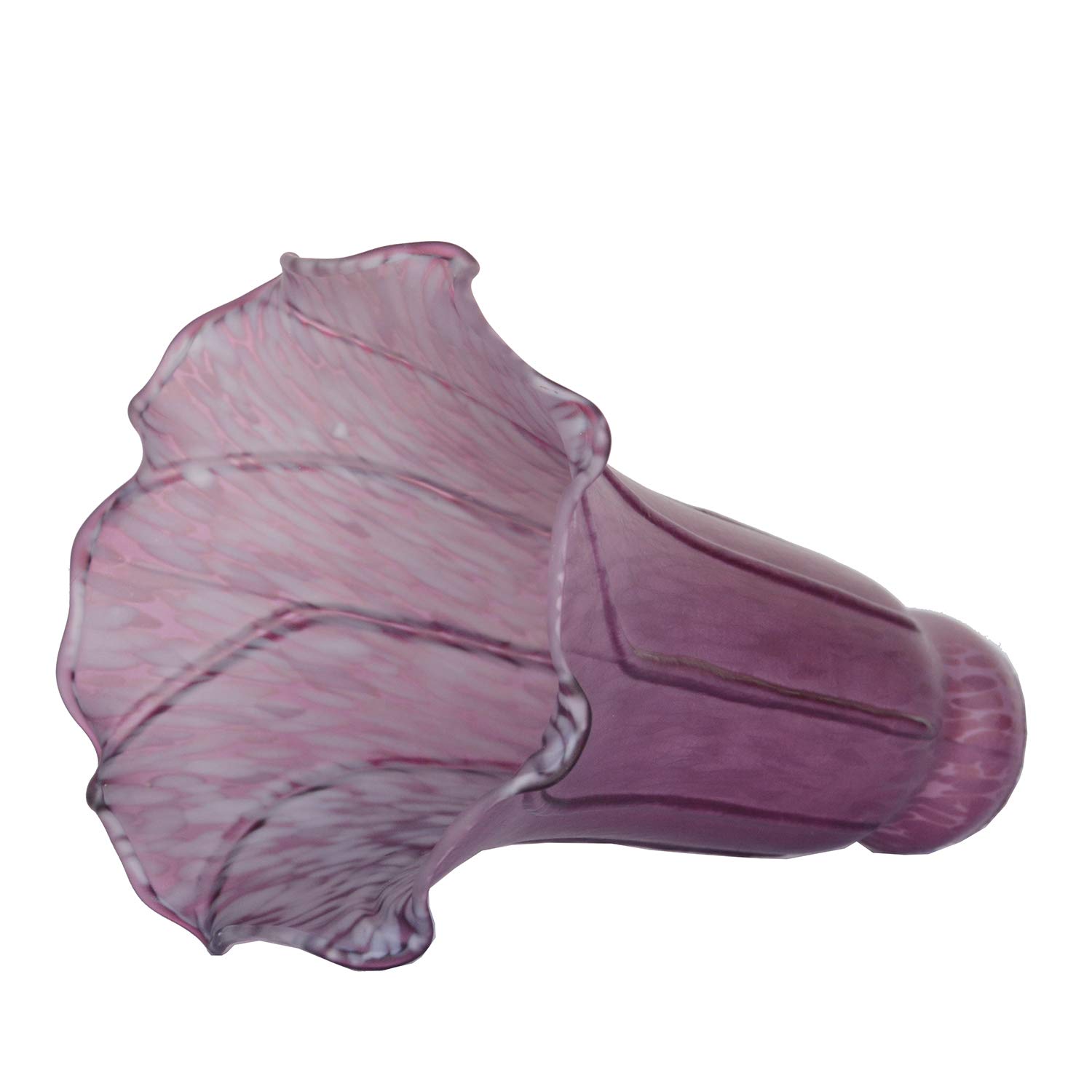 Tiffany Style Lily Flower Blown Glass Lampshade - Tulip Replacement Shade for Table & Floor Lamps (1.06