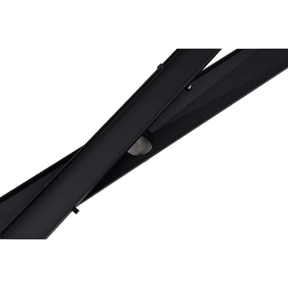1000mm Black Tile Insert Shower Drain Grate with Center Outlet - Heavy Duty Bathroom Floor Waste Drain for Wet Room, Shower Enclosure & Tiled Floors