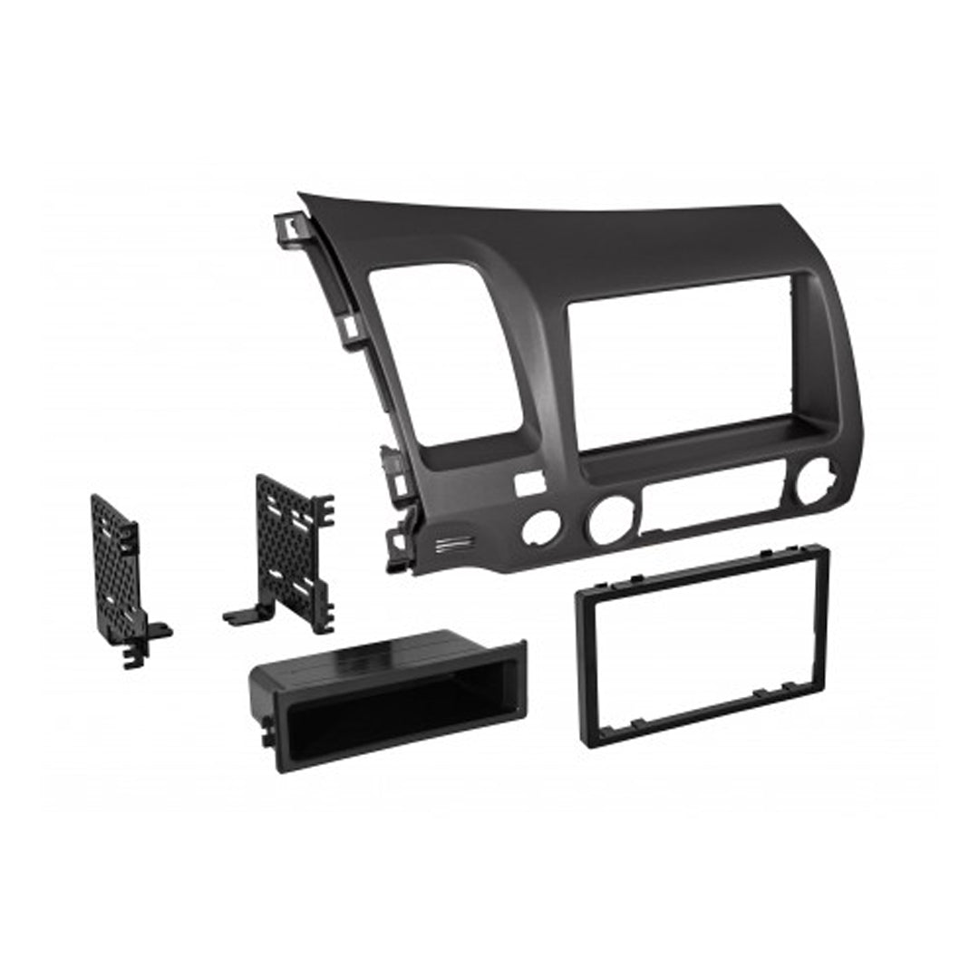 2006-2011 Honda Civic Car Stereo - HONK838D Single/Double DIN Radio with Pocket - Gun Metallic Finish for Enhanced Driving Experience