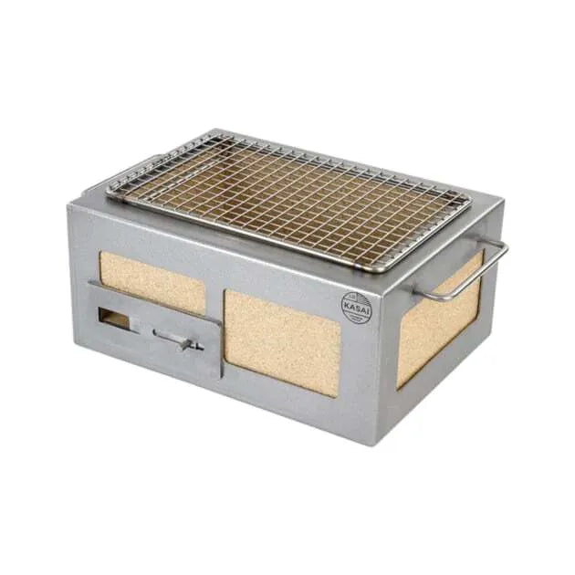 Nano Pro Kasai Konro Grill with Stainless Steel Frame V2 - Portable Japanese Charcoal BBQ Grill for Outdoor Camping, Backyard, Picnics & Tailgating