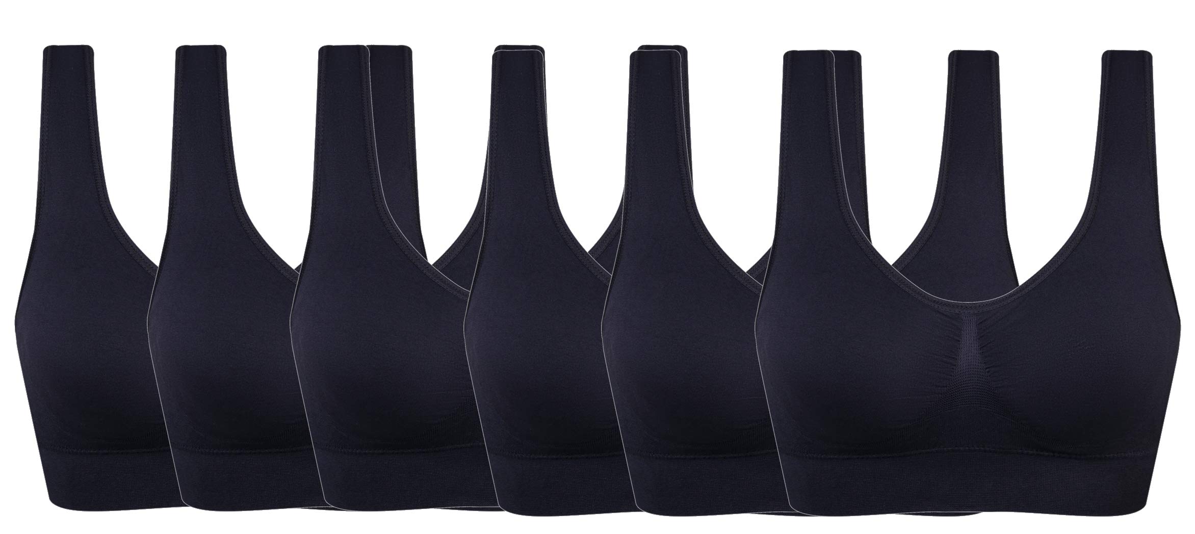 Women's Comfort Workout Sports Bra - Low Impact Yoga Bras for Running, Gym & Sleep - Breathable Supportive Wireless Lounge Bra for Active Women