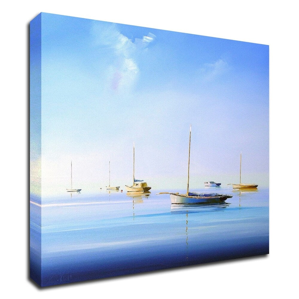 Blue Couta 2 by Craig Trewin - Premium Canvas Wall Art Print - Ready to Hang - Modern Home & Office Decor - Perfect for Living Room, Bedroom or Office