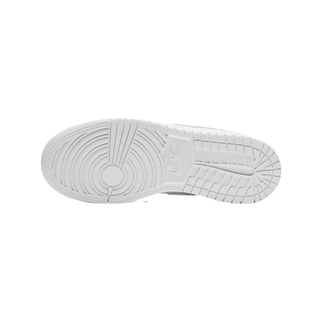Air Jordan 1 Low GS Triple White Sneakers - Girls' Basketball Shoes for Casual Wear & Street Style