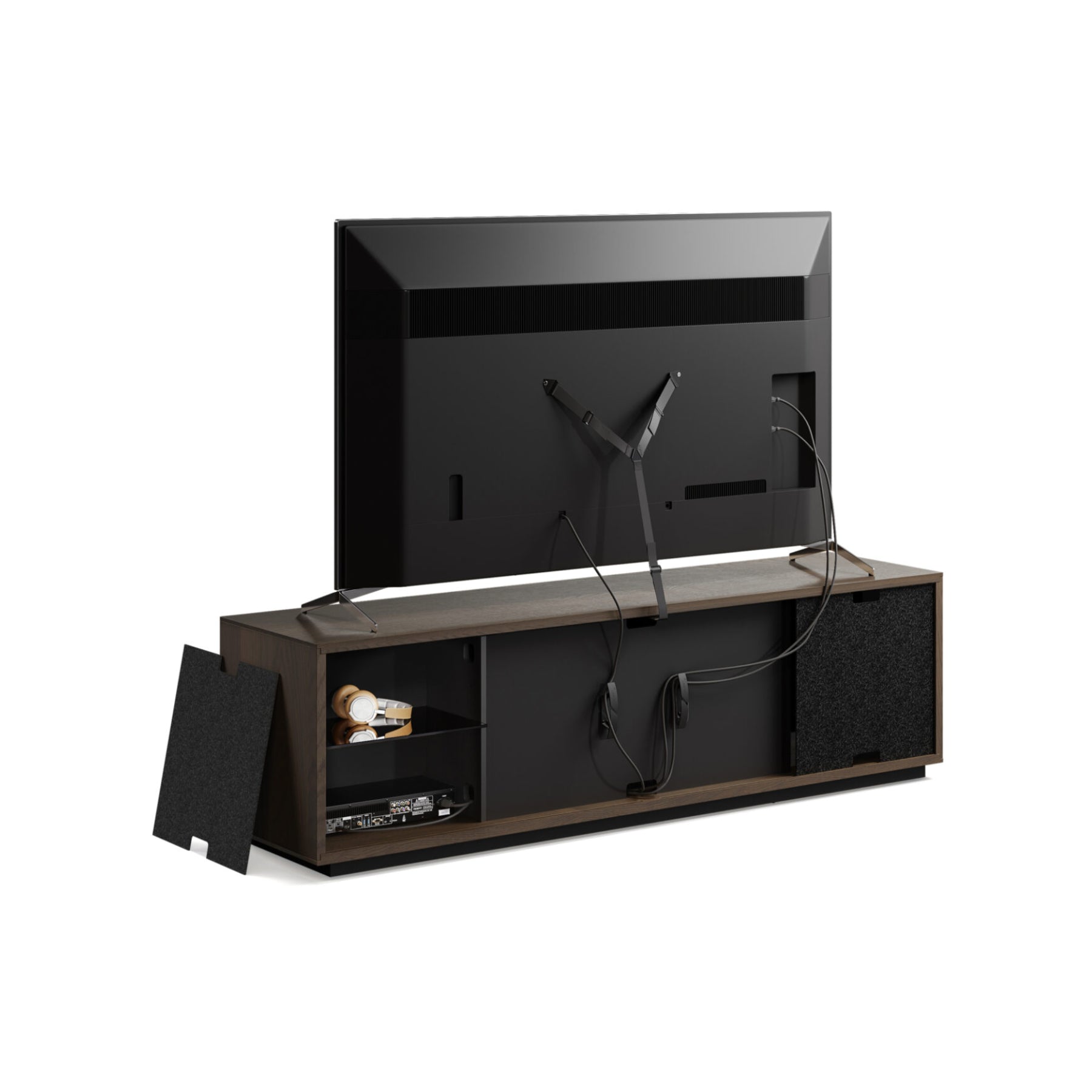 BDI Profile 8479 Modern Media Console - TV Stand with Storage for Living Room, Home Theater & Entertainment Centers - 60