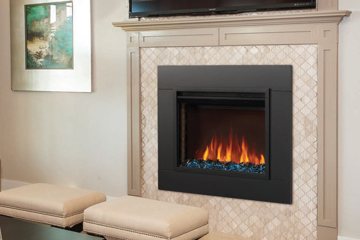 Napoleon Cineview 30 Inch Electric Fireplace Insert - Realistic Flame Effect for Home, Bedroom & Living Room - Energy Efficient & Easy Installation