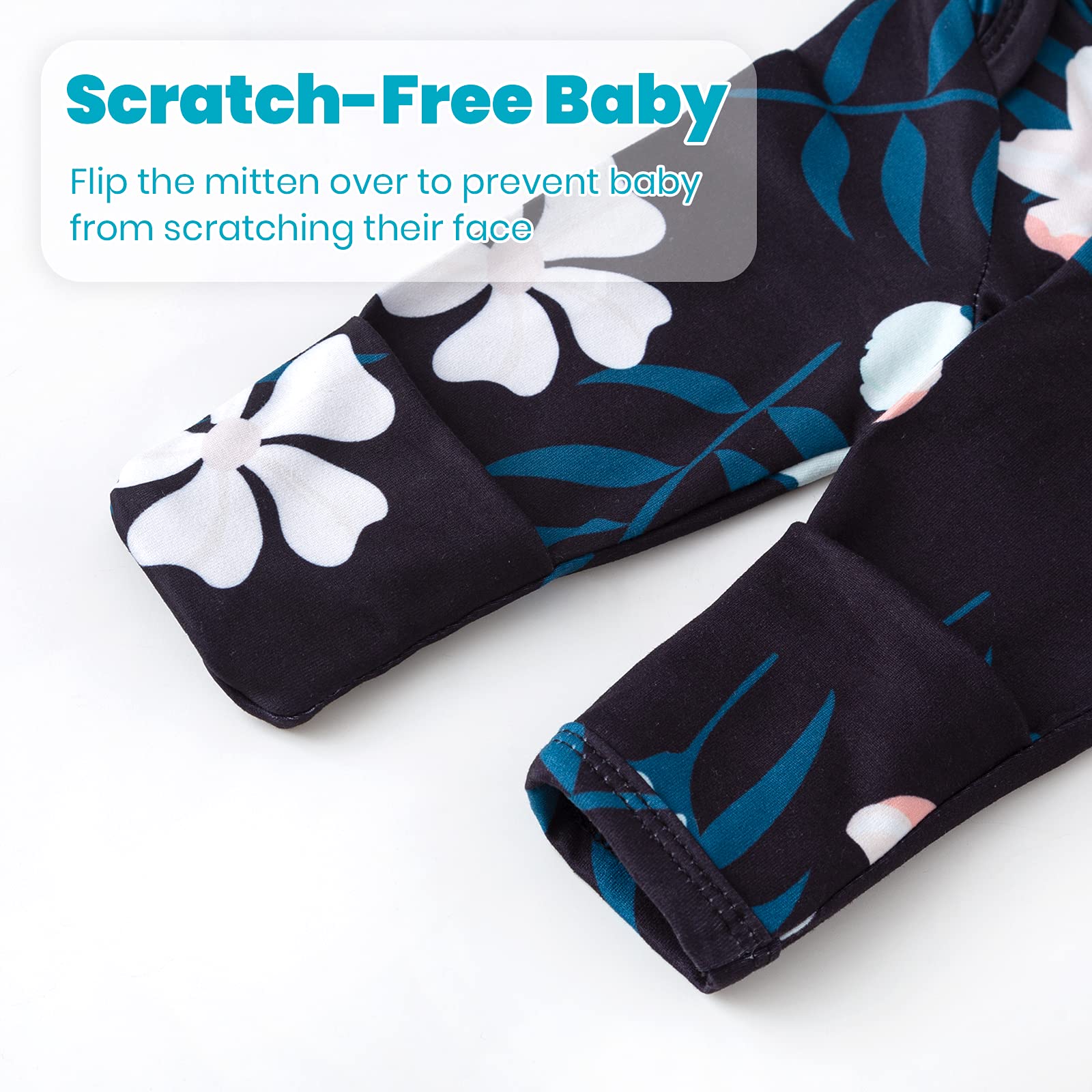 Soft Baby Knotted Gown for Newborn Girls - Hospital Outfit with Mittens for Comfort & Warmth
