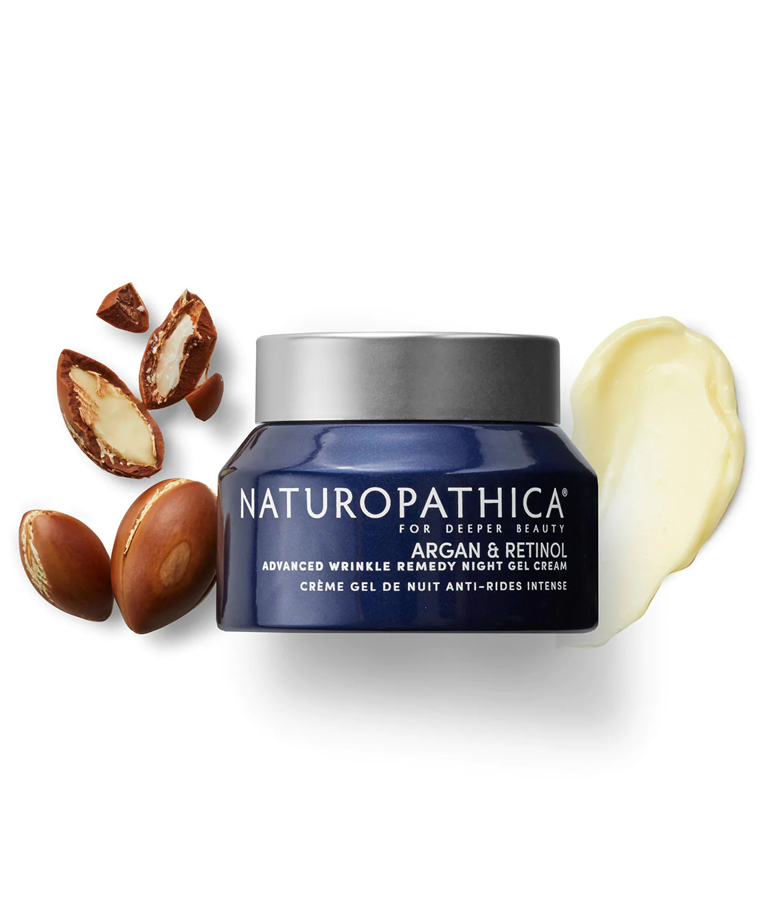 Naturopathica Argan & Retinol Night Cream for Wrinkles - Anti-Aging Gel Moisturizer for Deep Hydration & Skin Repair | Perfect for Nighttime Skincare Routine & Dry Skin Treatment