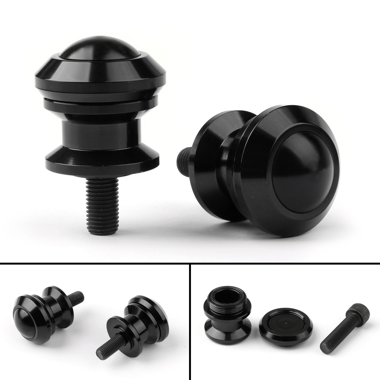 10mm Billet Aluminum Swingarm Spools Sliders for Kawasaki Ninja 250R 300 400 650 1000 ZX6R ZX10R - 7 Color Options - Motorcycle Protection for Parking & Maintenance