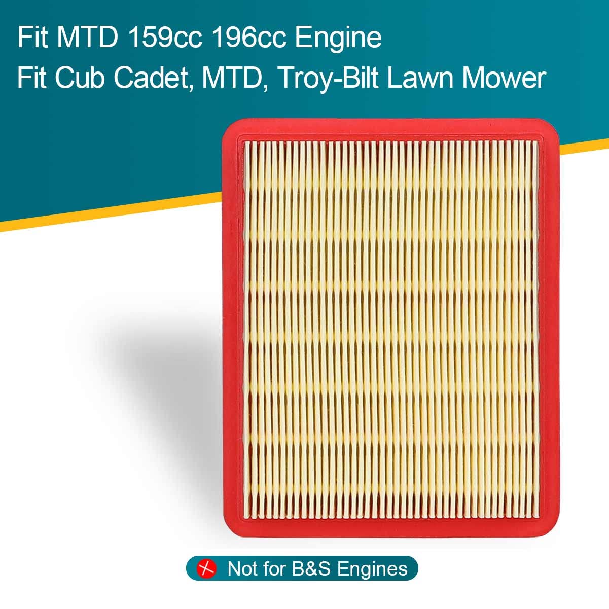 5 Pack 951-15245 Air Filters - Compatible with Cub Cadet & MTD Lawn Mowers (Replaces 751-15245) - High Performance Replacement Air Filter for Lawn Mower Maintenance & Engine Protection