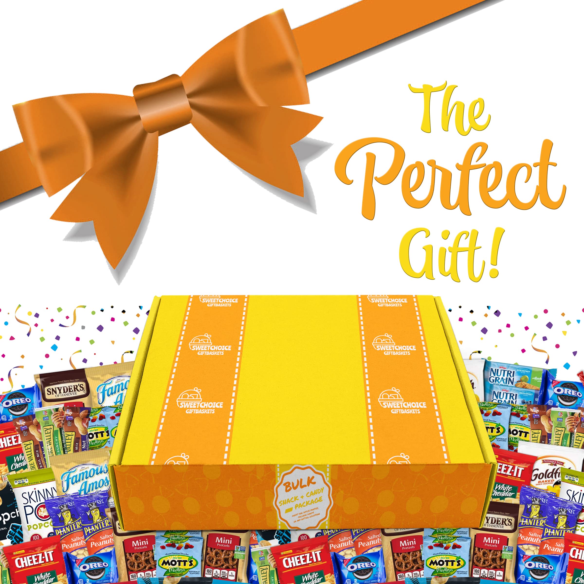 Easter Snack Box Care Package (120 Count) - Variety Candy, Chips & Cookies Gift Set for College Students, Military, Work or Home - Perfect for Holidays, Gifts & Care Packages