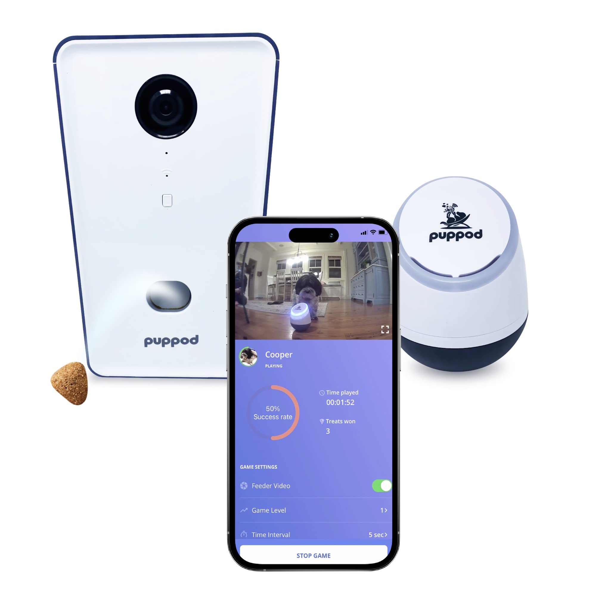 Interactive Dog Training & Enrichment System - Smart Puzzle Toy with Positive Reinforcement, Automatic Feeder & Mobile App for Obedience, Agility & Mental Stimulation (Perfect for Indoor Play, Separation Anxiety & Boredom Relief)