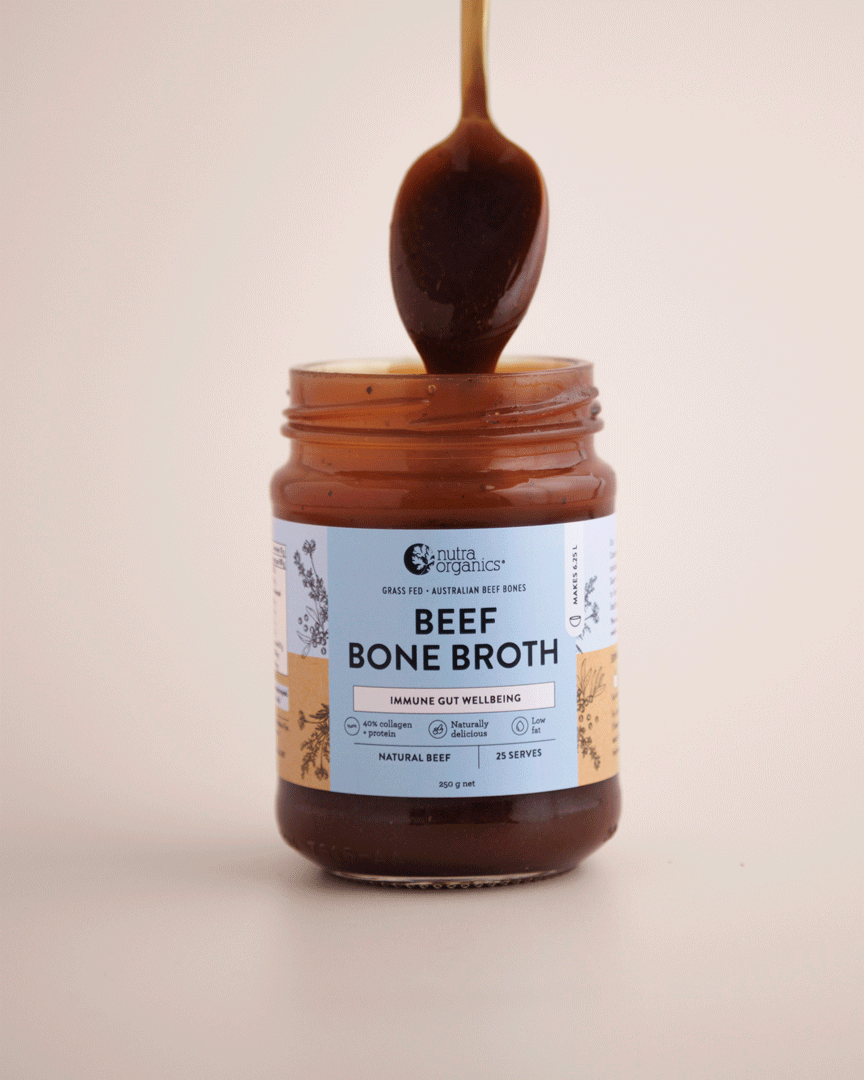 Organic Beef Bone Broth Concentrate - Grass-Fed, Keto & Paleo Friendly - High Protein Collagen Supplement for Gut Health & Immunity - Perfect for Soups, Stews & Cooking