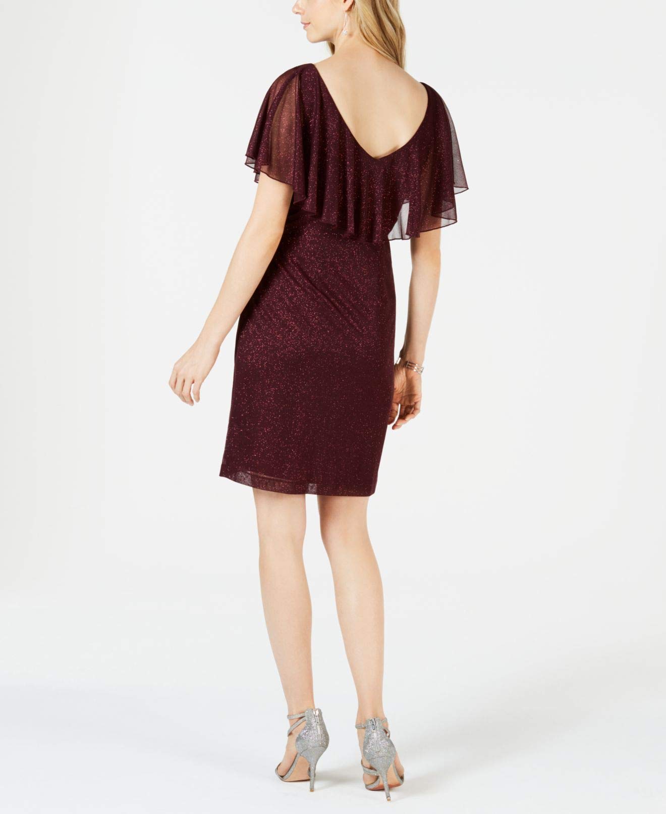 Sparkle V-Neck Cocktail Dress for Women - Elegant Party Dress with Shimmer Details | Perfect for Evening Parties, Weddings & Special Occasions