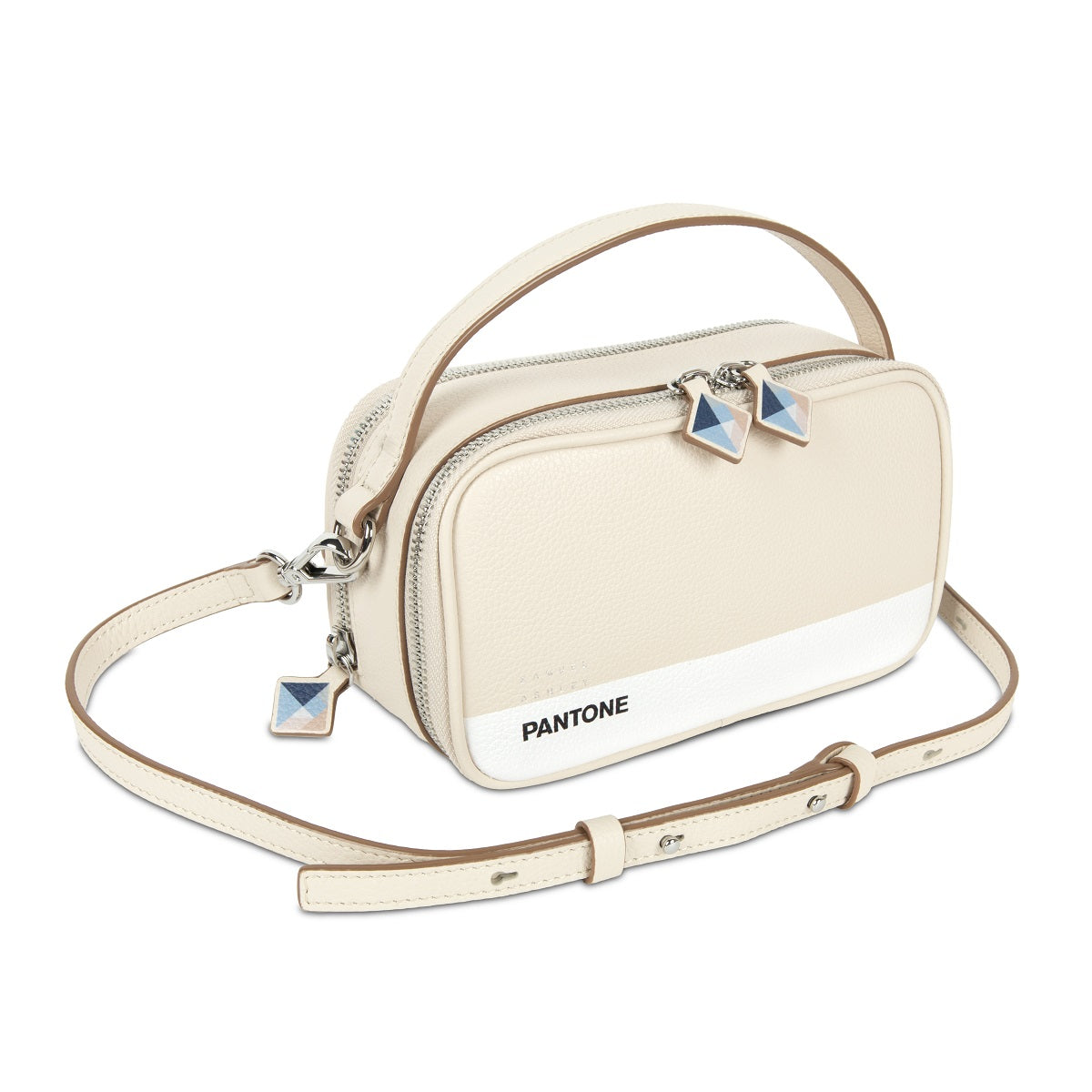Samuel Ashley x Pantone Genuine Leather Satchel Bag for Women & Men - Premium Crossbody Messenger Bag for Work, Travel & Everyday Use