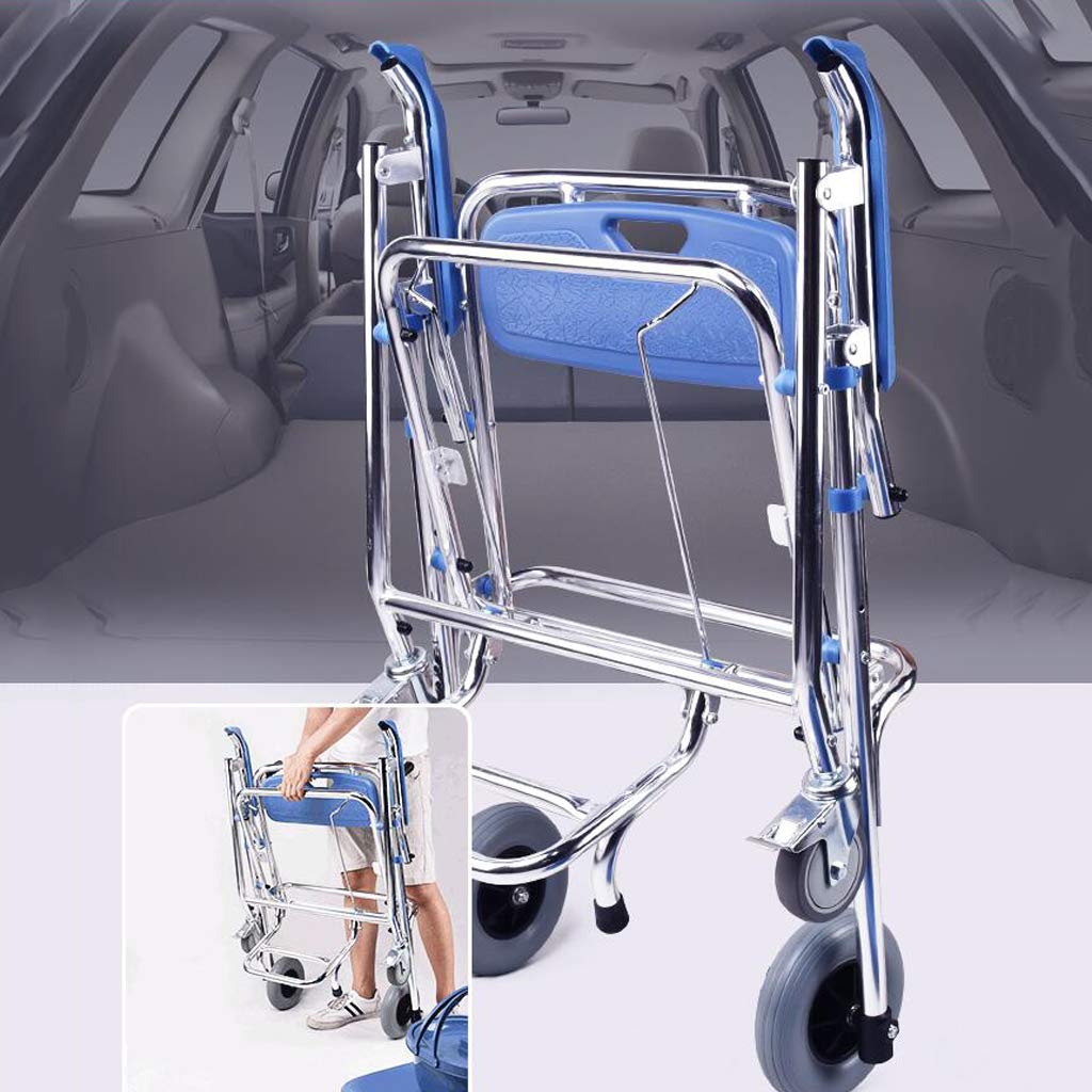 3 in 1 Wheelchair Over Toilet Commode with Padded Seat & Footrests - Folding Bedside Shower Chair for Elderly, Disabled & Pregnant Women - Portable Bath Stool & Handicap Walking Aid for Home & Hospital Use